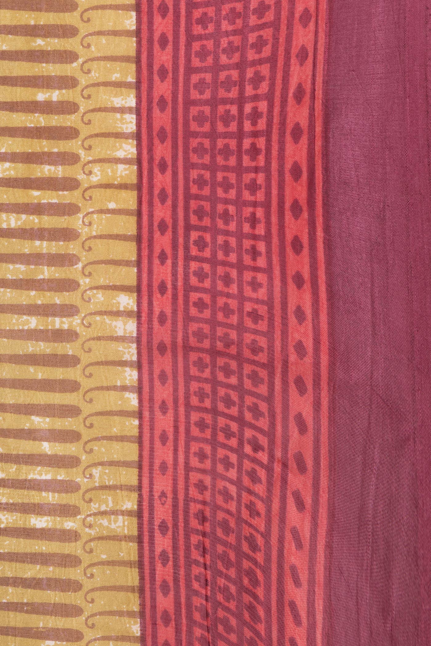 Brown Printed Silk Saree - Image 3