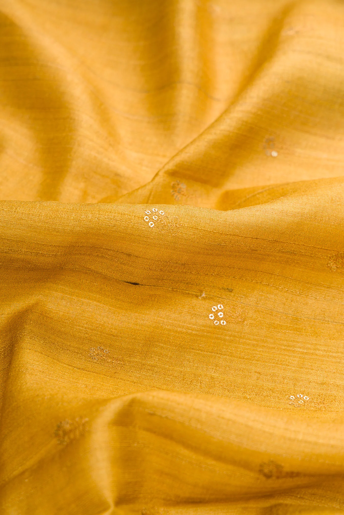 Mustard Tussar Silk Saree - Image 2