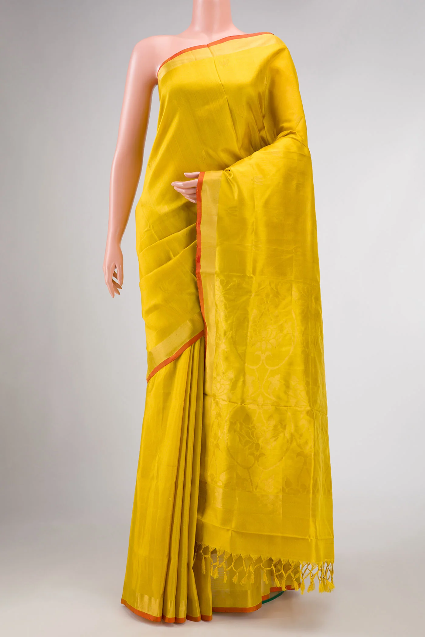 Mustard Dual Tone Uppada Silk Saree
