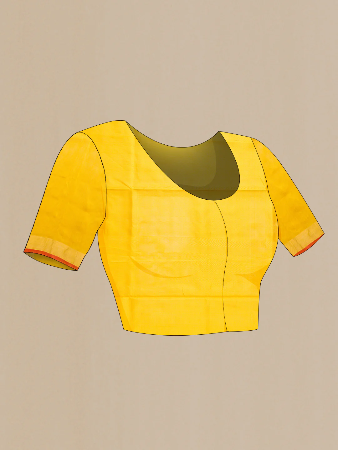 Mustard Dual Tone Uppada Silk Saree - Image 5