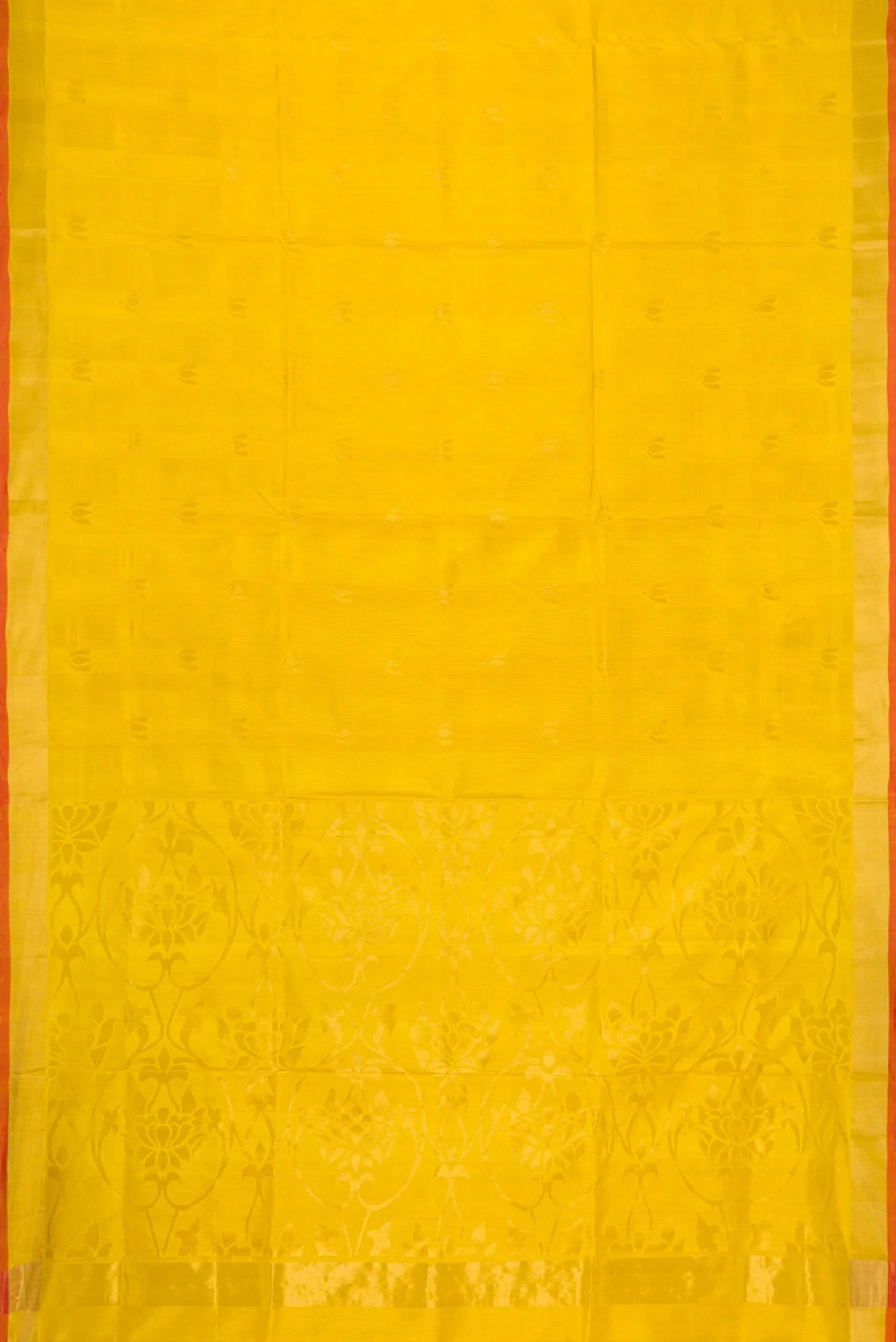 Mustard Dual Tone Uppada Silk Saree - Image 6