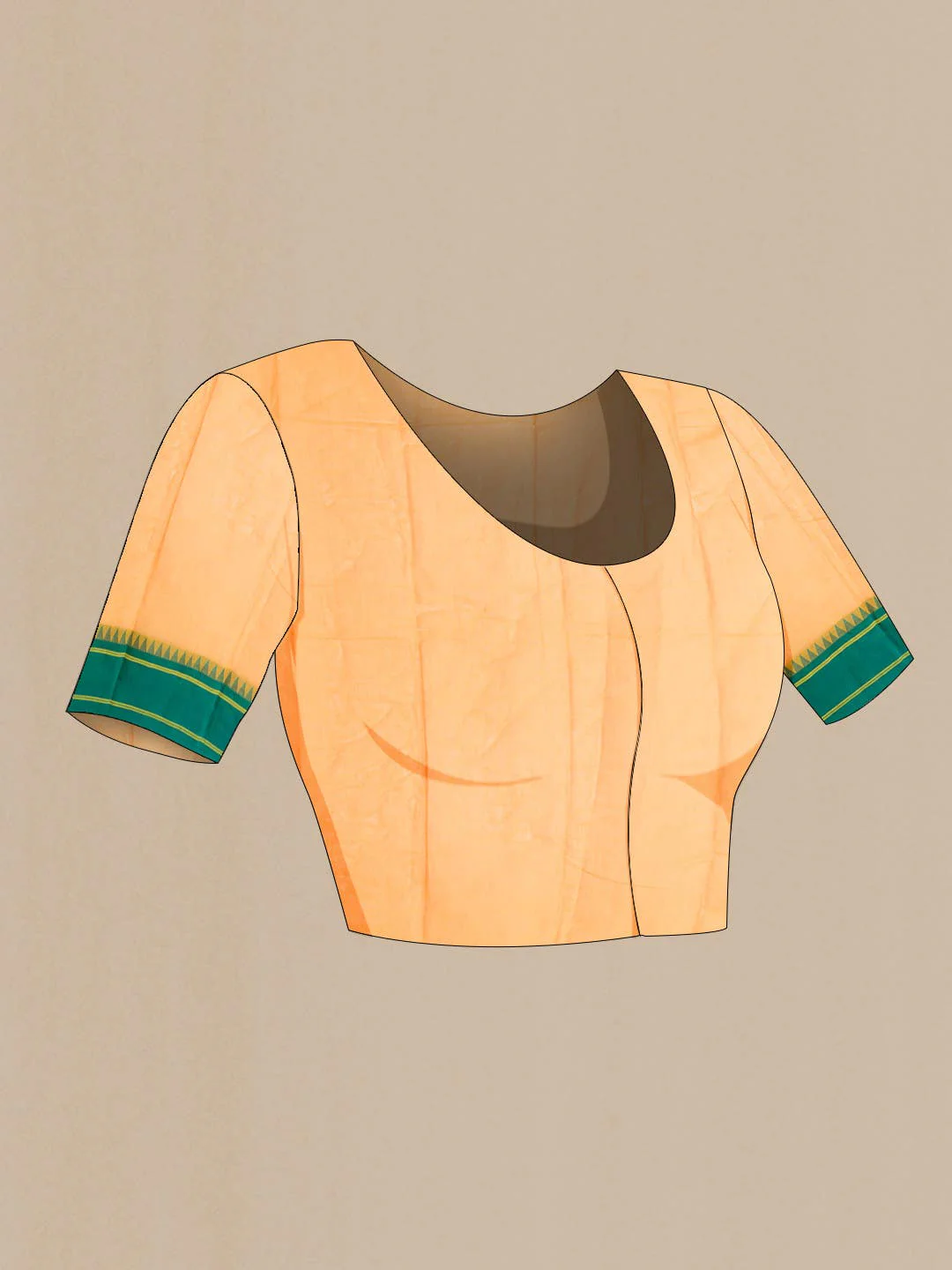Mustard Kanchi Cotton Saree - Image 3