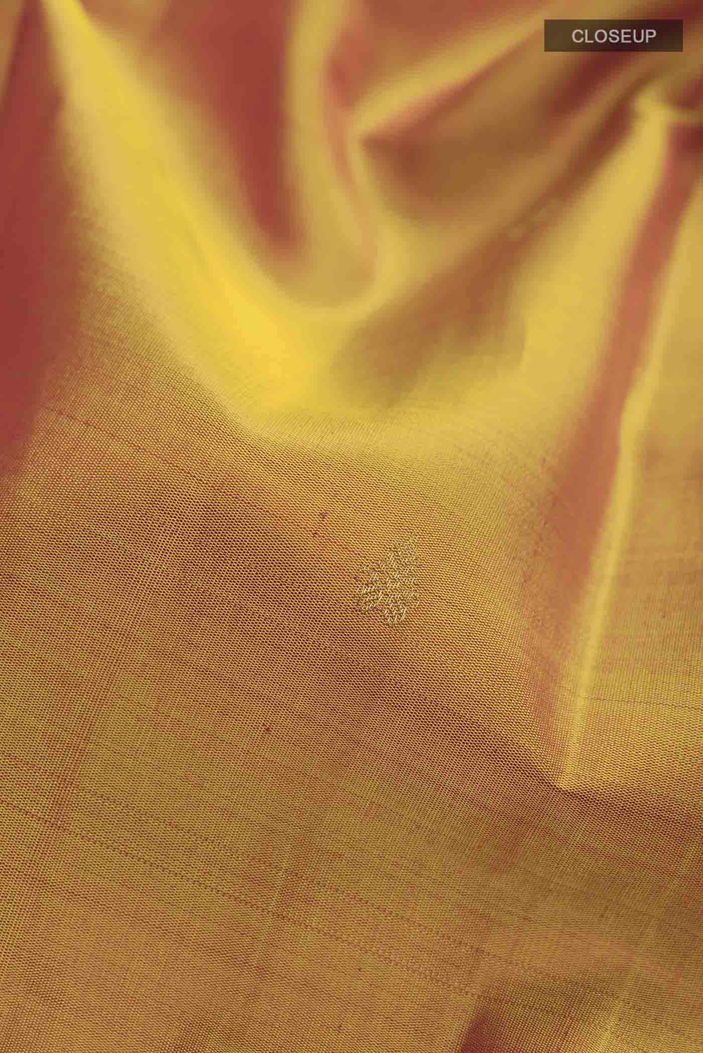 Mustard Kanchipuram Silk Saree - Image 2