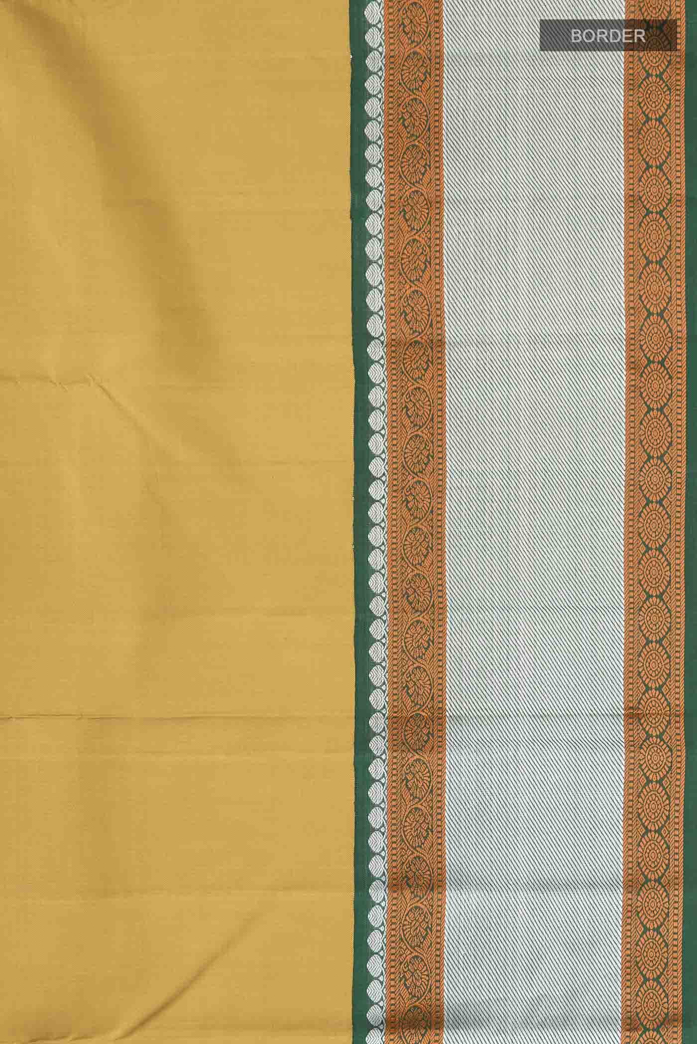 Sandal Kanjivaram Silk Saree - Image 3
