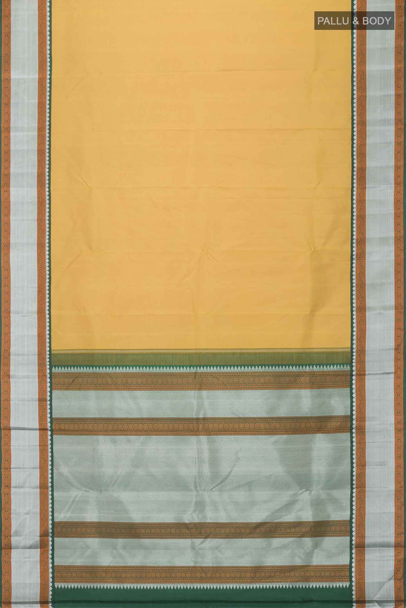 Sandal Kanjivaram Silk Saree - Image 6