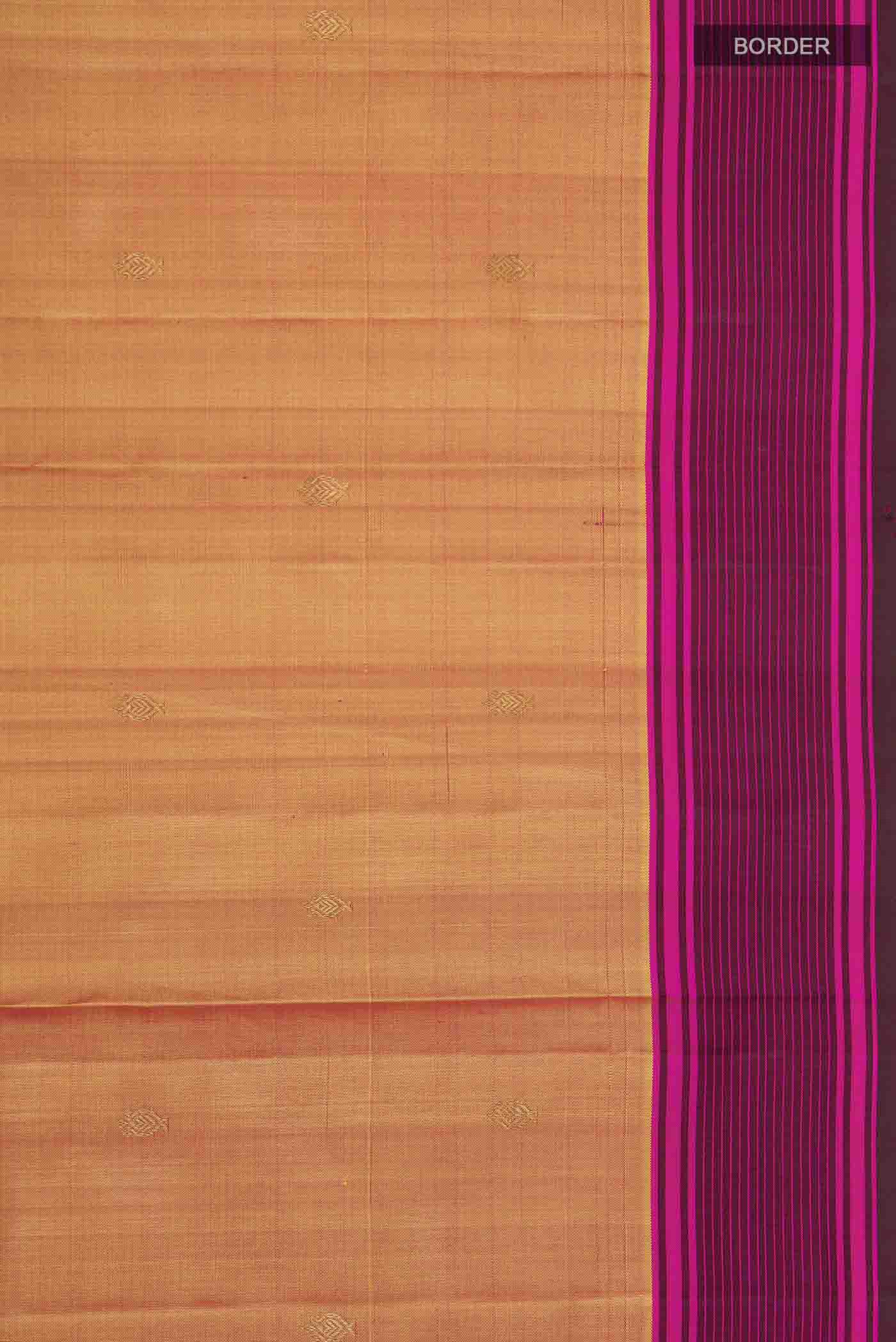 Mustard Kanchipuram Silk Saree - Image 4