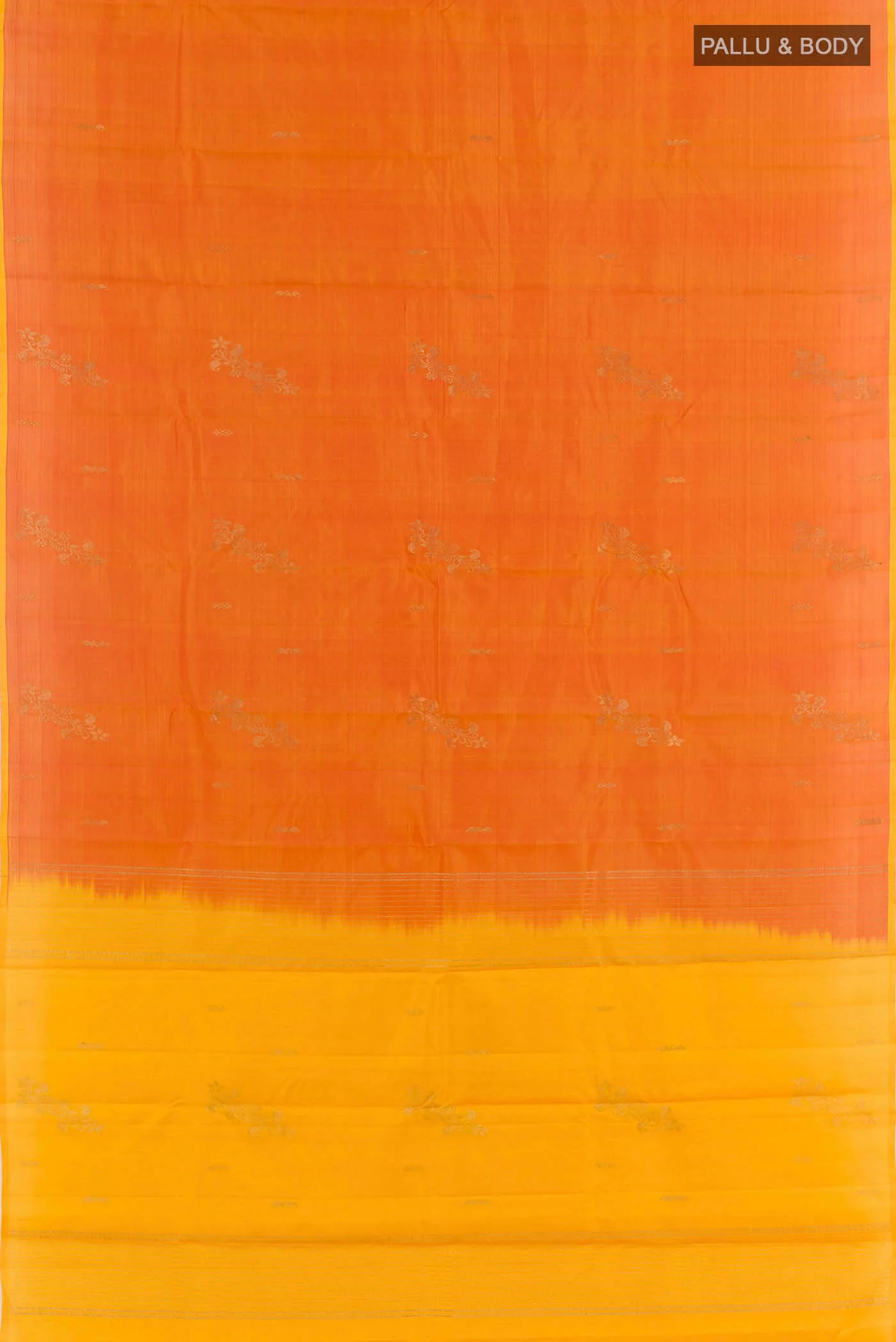 Brick Orange Kanchipuram Silk Saree - Image 3