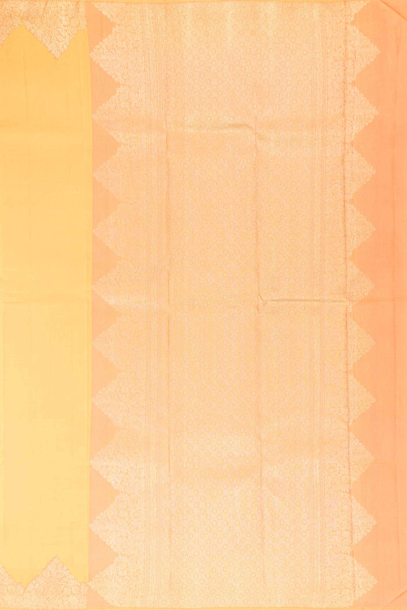 Pure Silk Pure Zari Mustard Kanchipuram Saree - Image 5