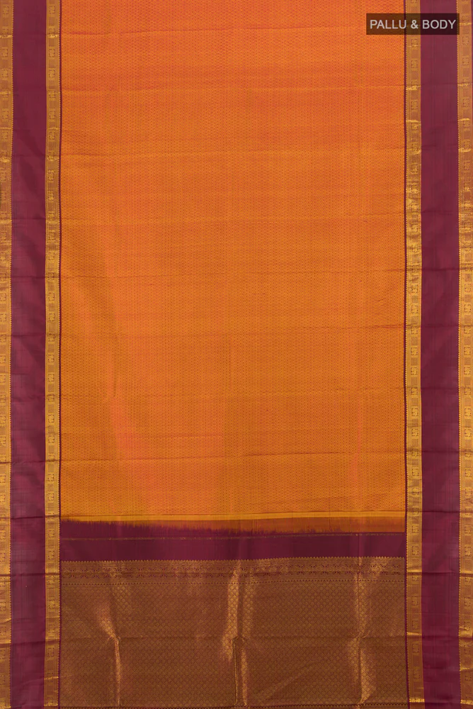 Mustard Kanjivaram Silk Saree - Image 5