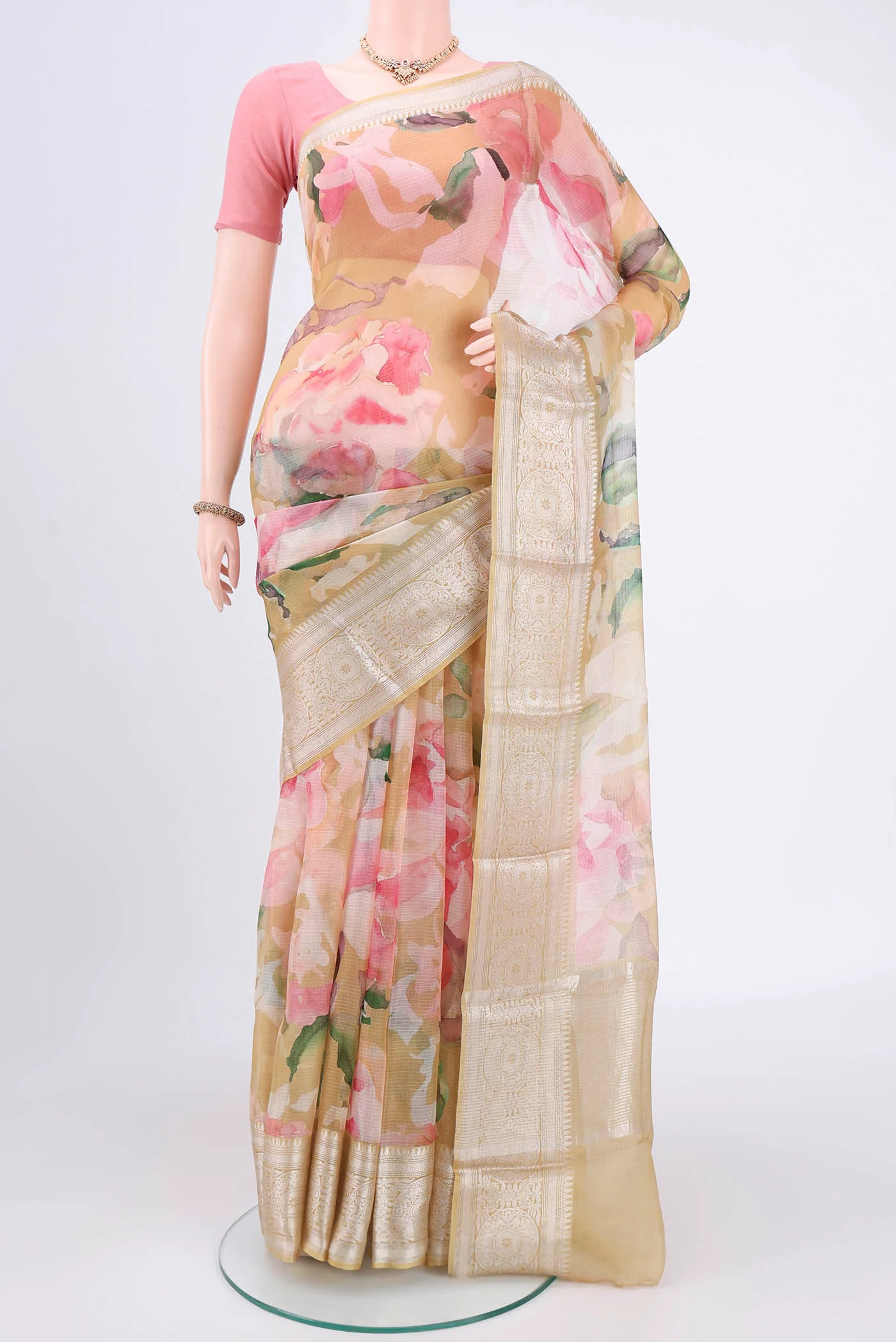 Sandal Kota Silk Saree