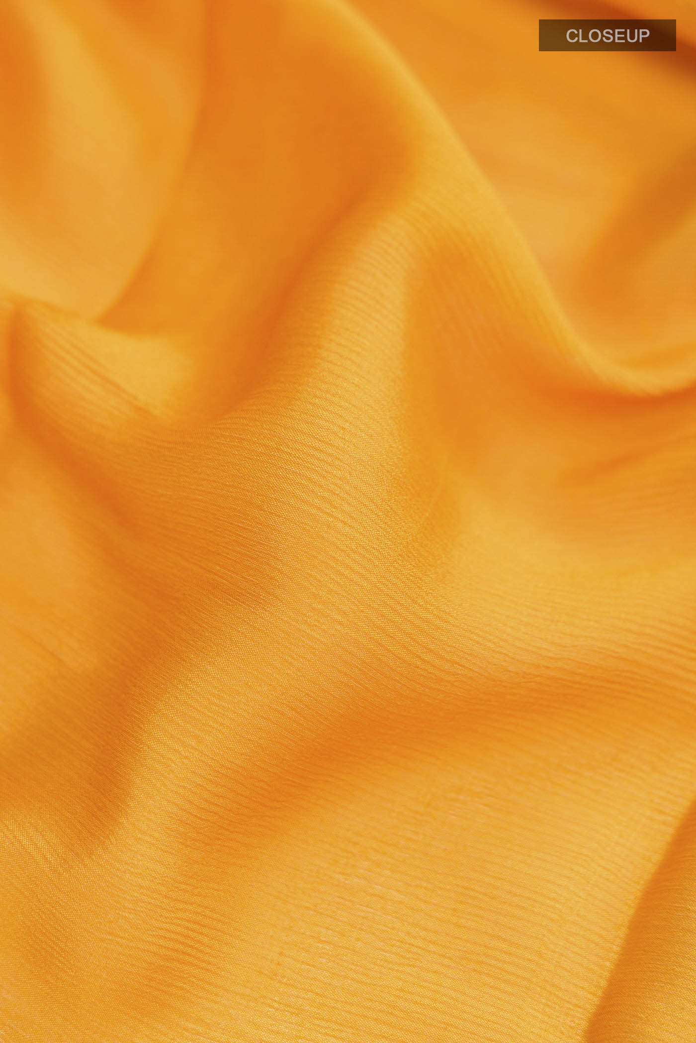 Mustard Mysore Chiffon Saree - Image 2
