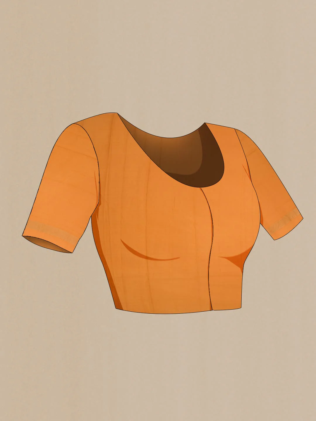 Mustard Mysore Crepe Saree - Image 5