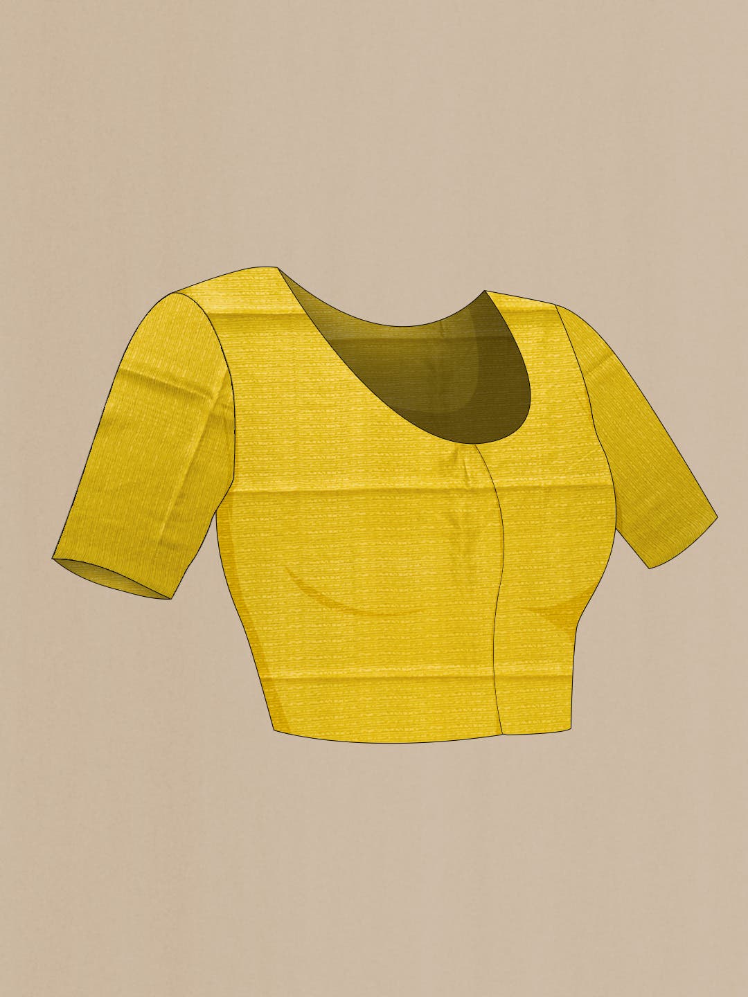 Mustard Printed Silk Saree - Image 4