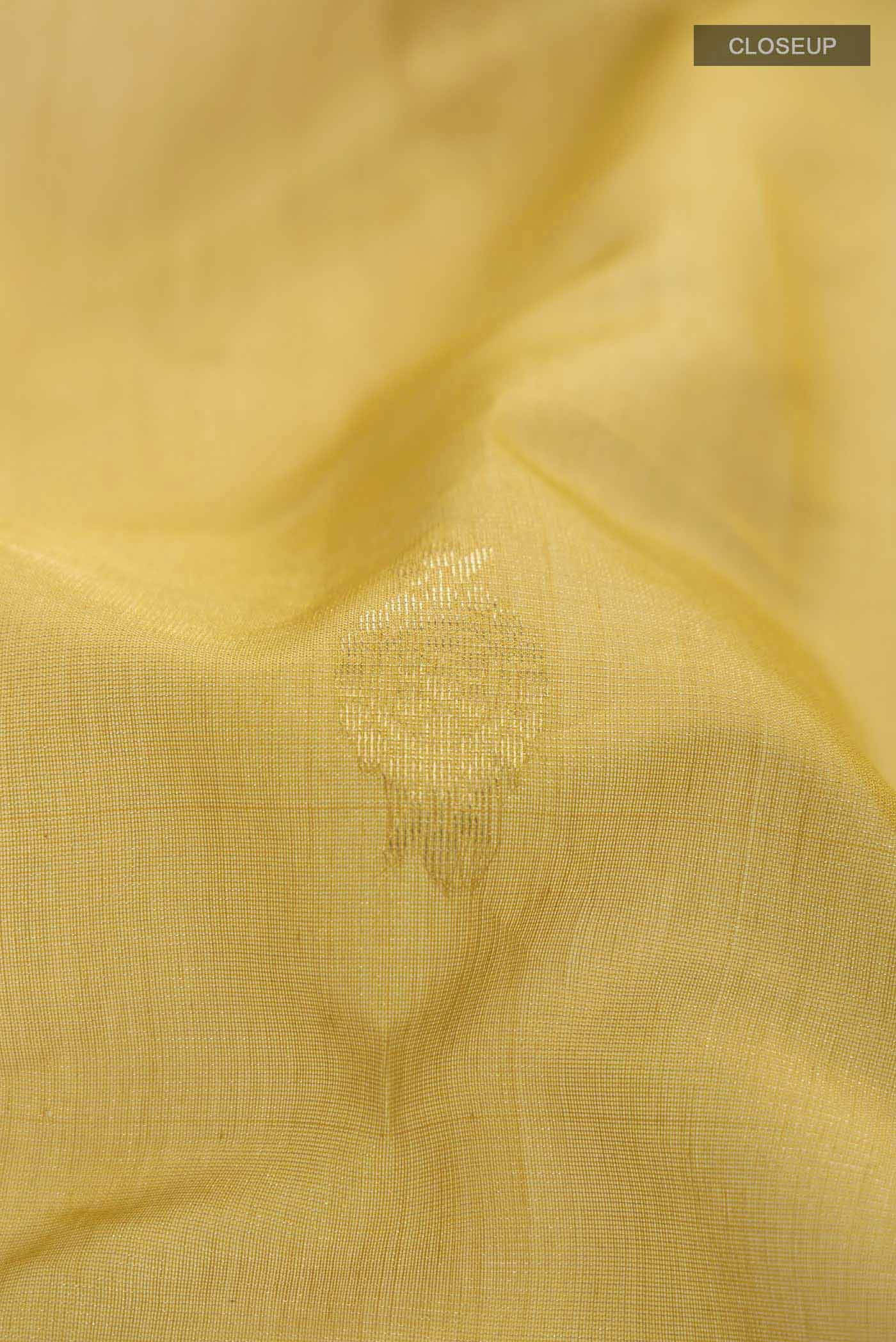 Mustard Silk Cotton Saree - Image 2