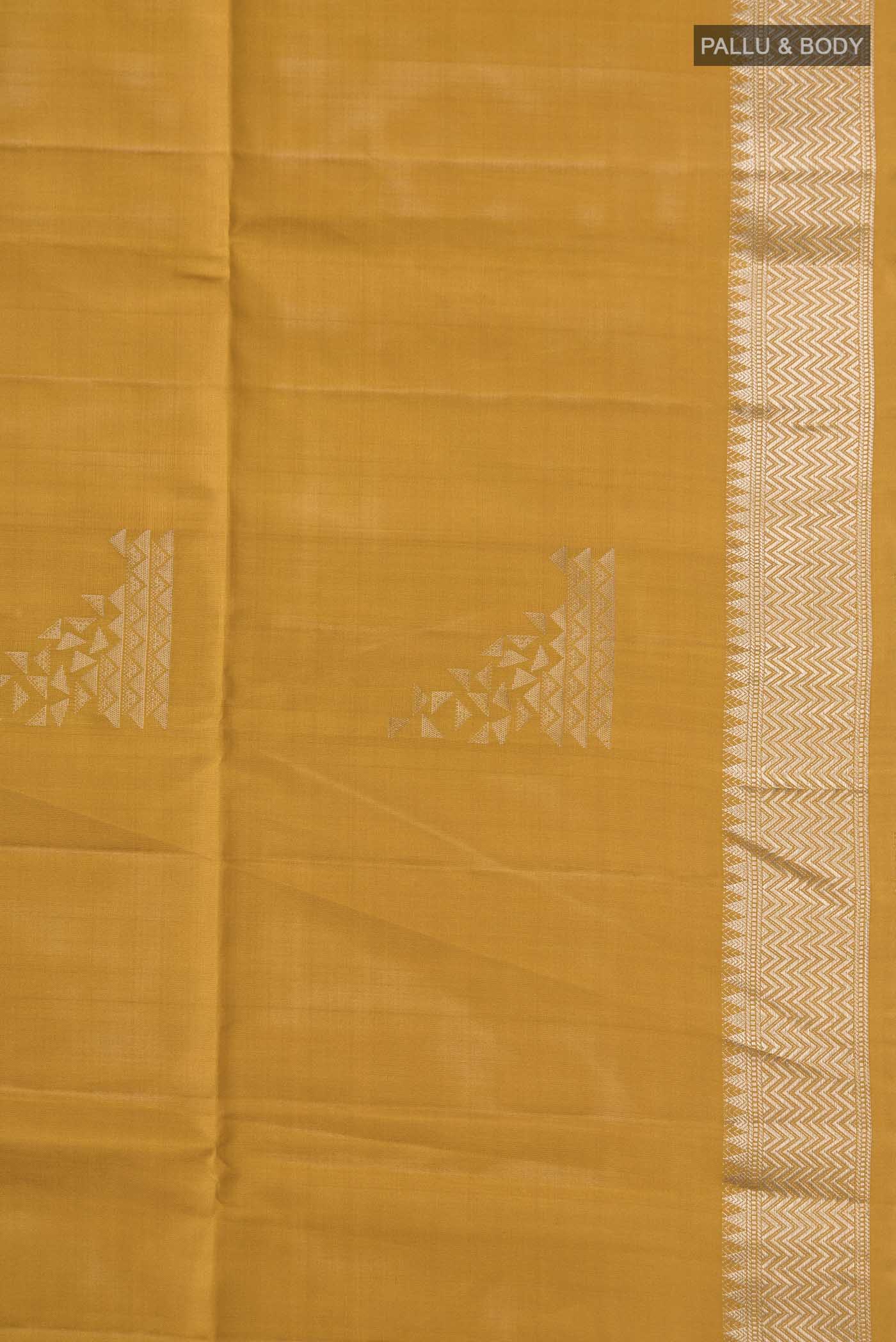 Mustard Soft Silk Saree - Image 3