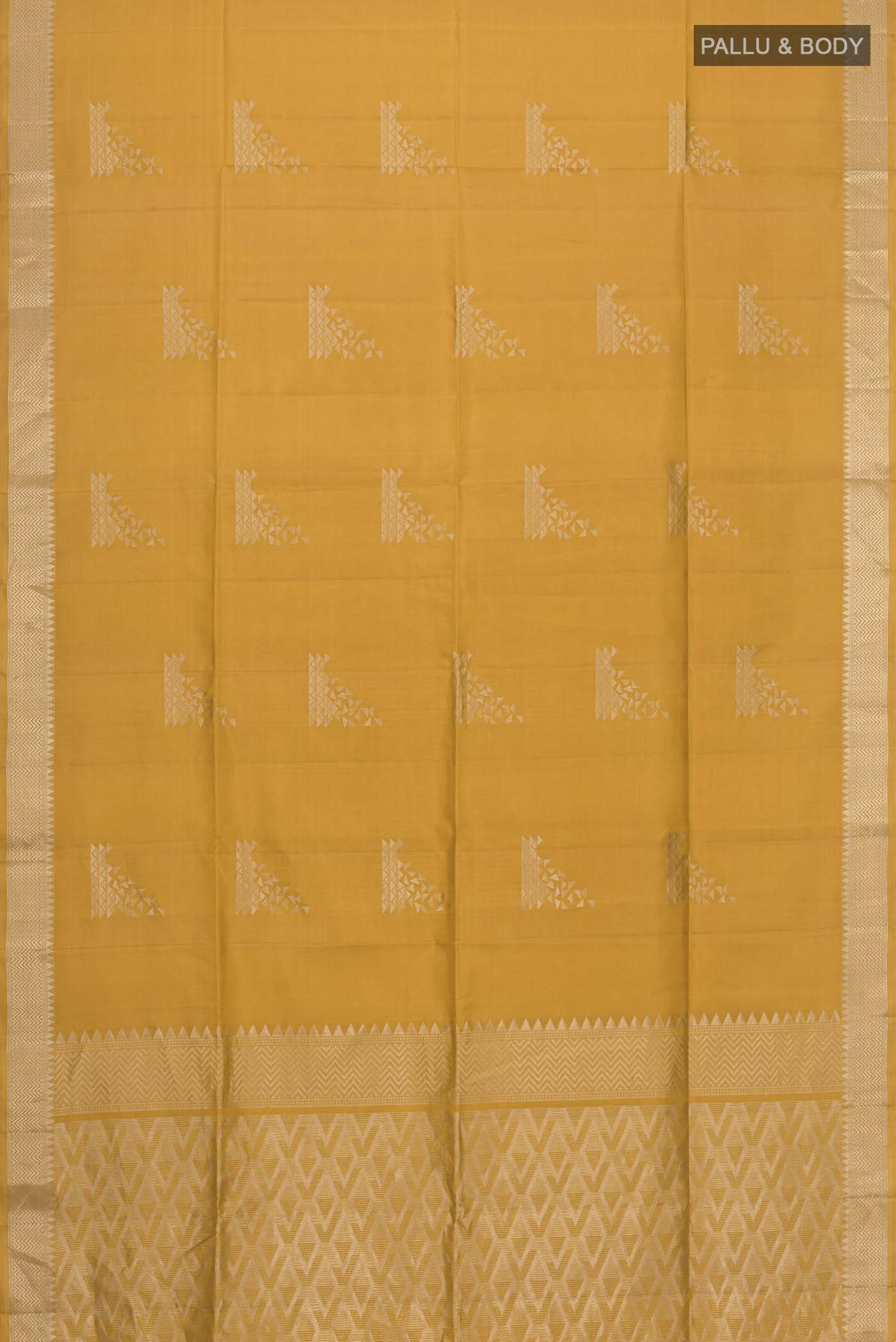 Mustard Soft Silk Saree - Image 6