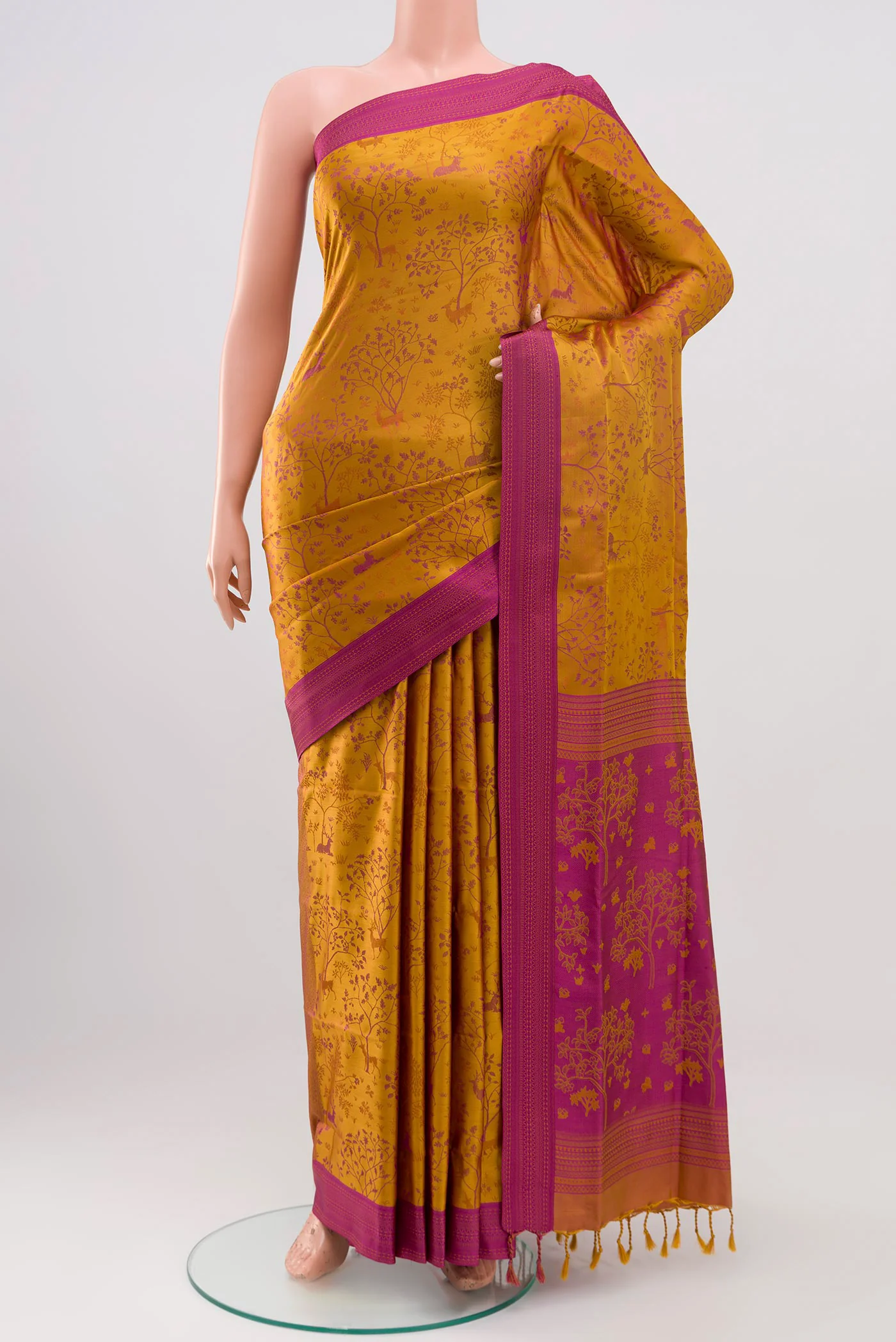 Mustard Soft Silk Saree
