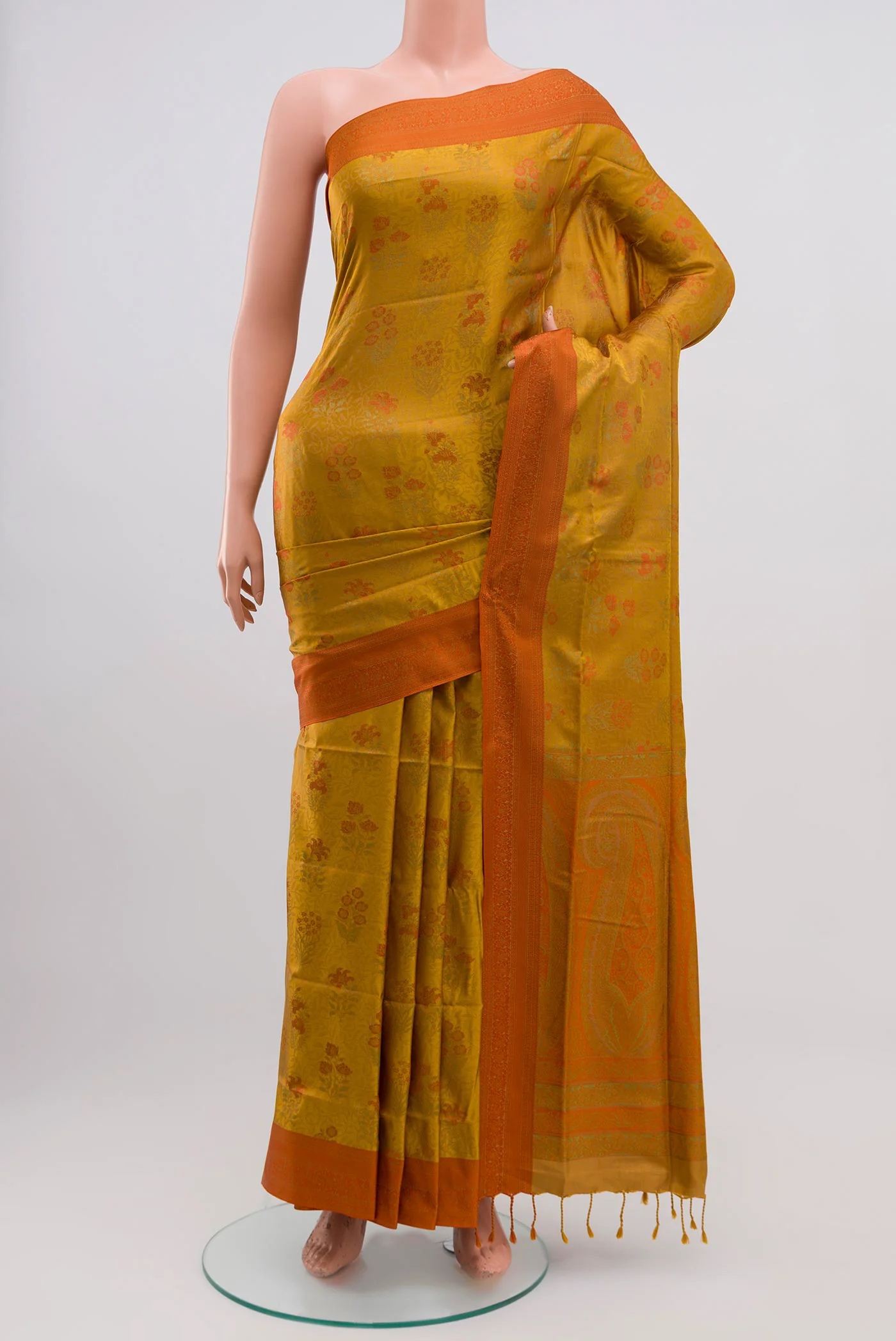 Mustard Soft Silk Saree