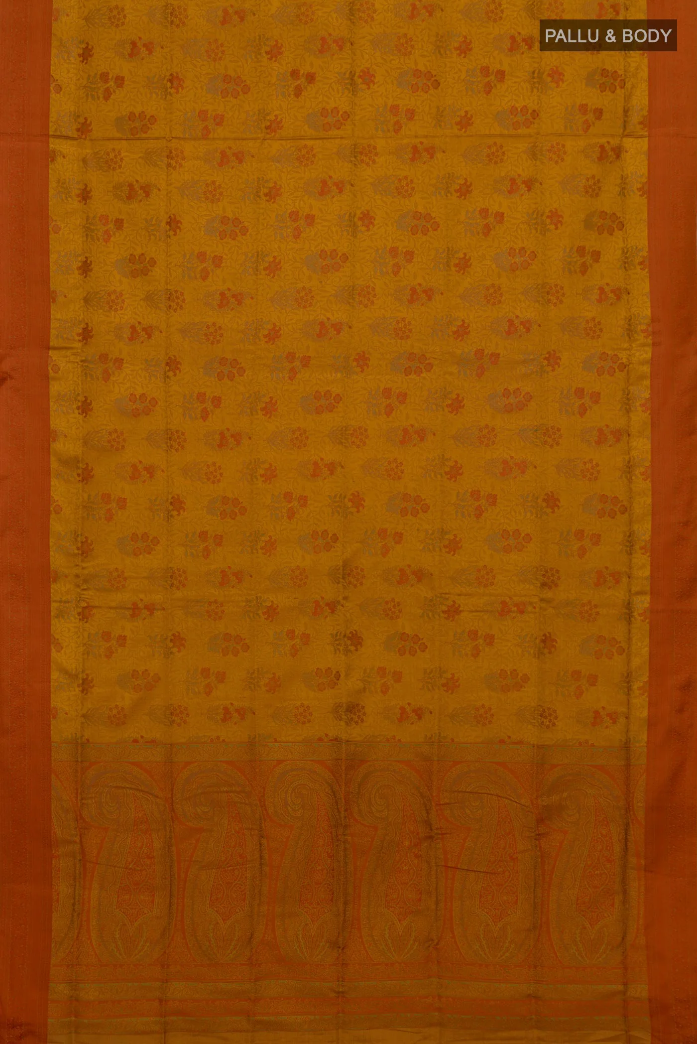 Mustard Soft Silk Saree - Image 5