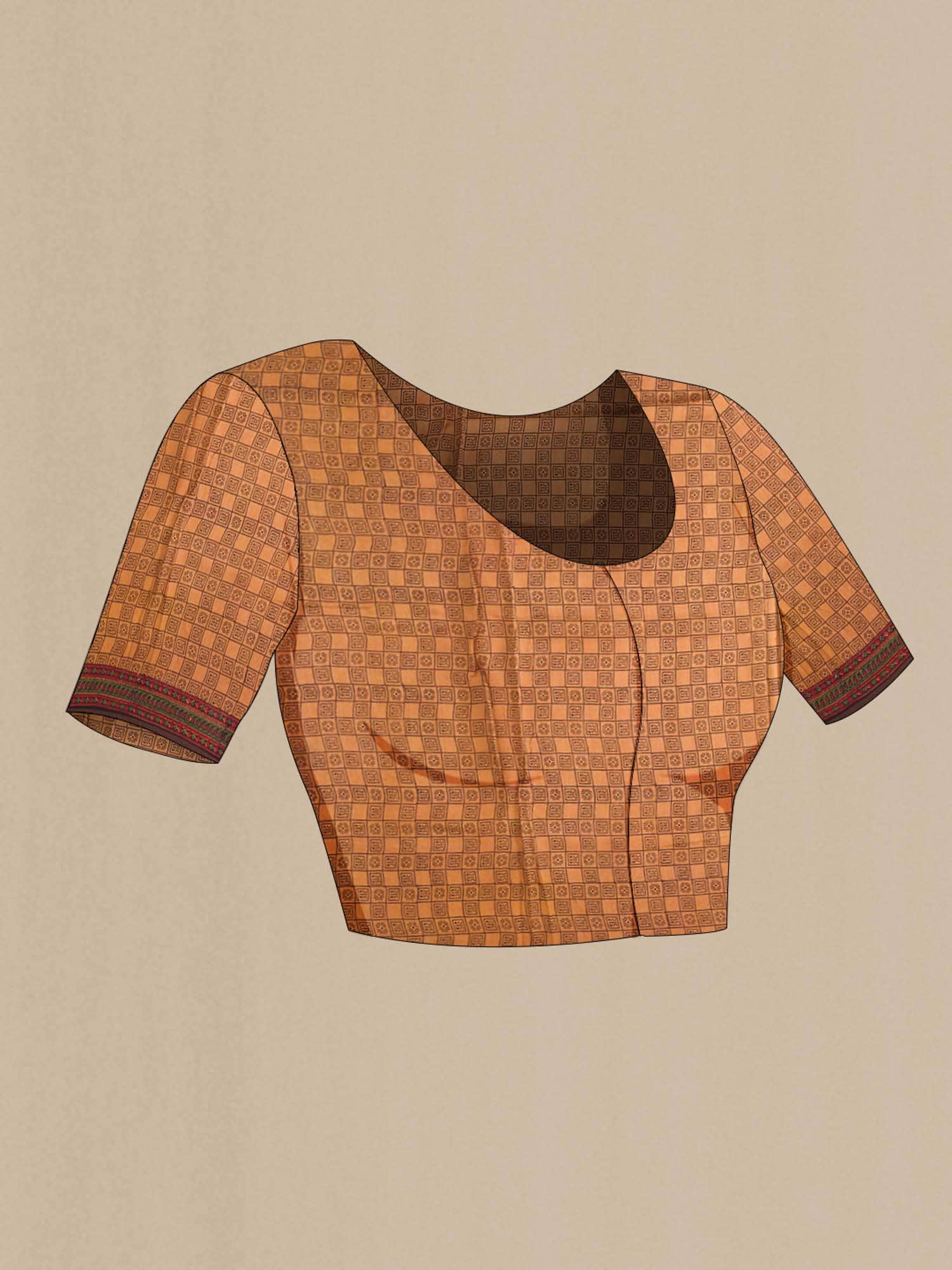 Mustard Tussar Silk Saree - Image 5