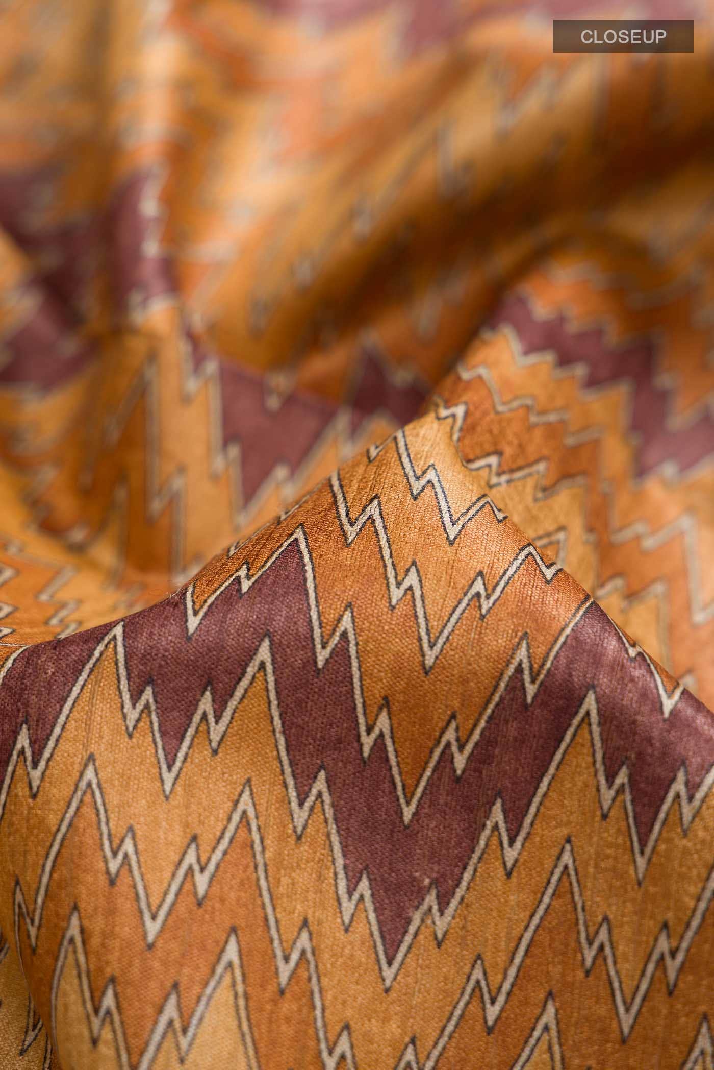 Mustard Tussar Silk Saree - Image 2