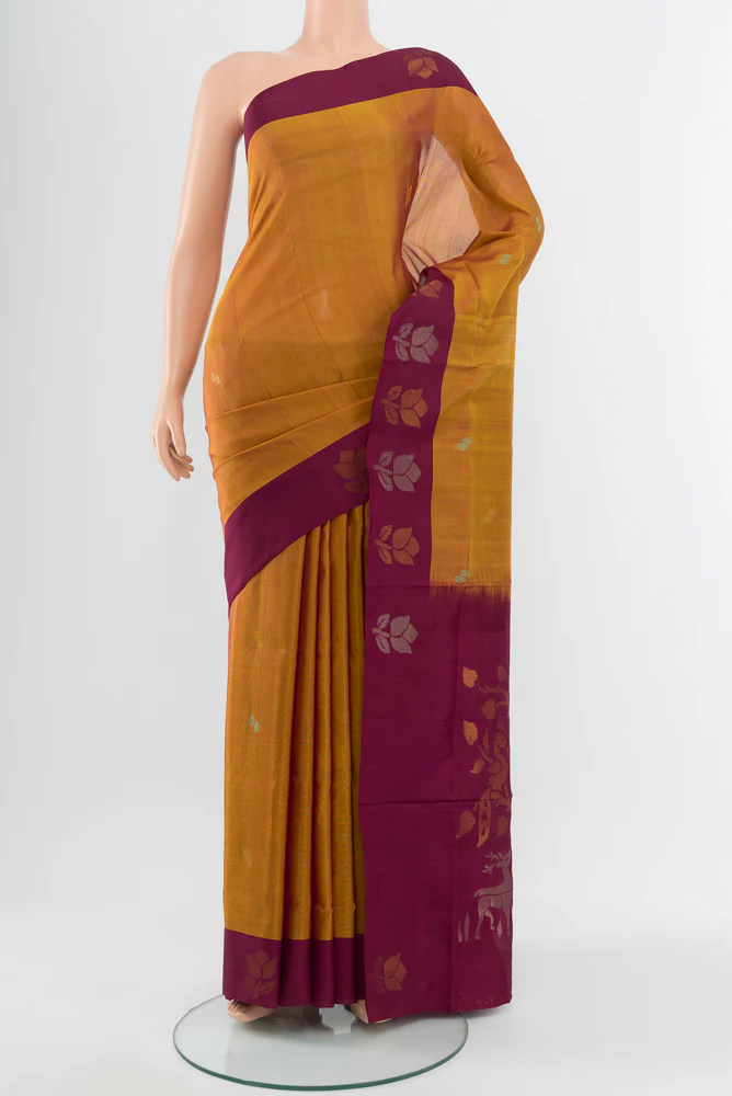 Mustard Uppada Silk Saree