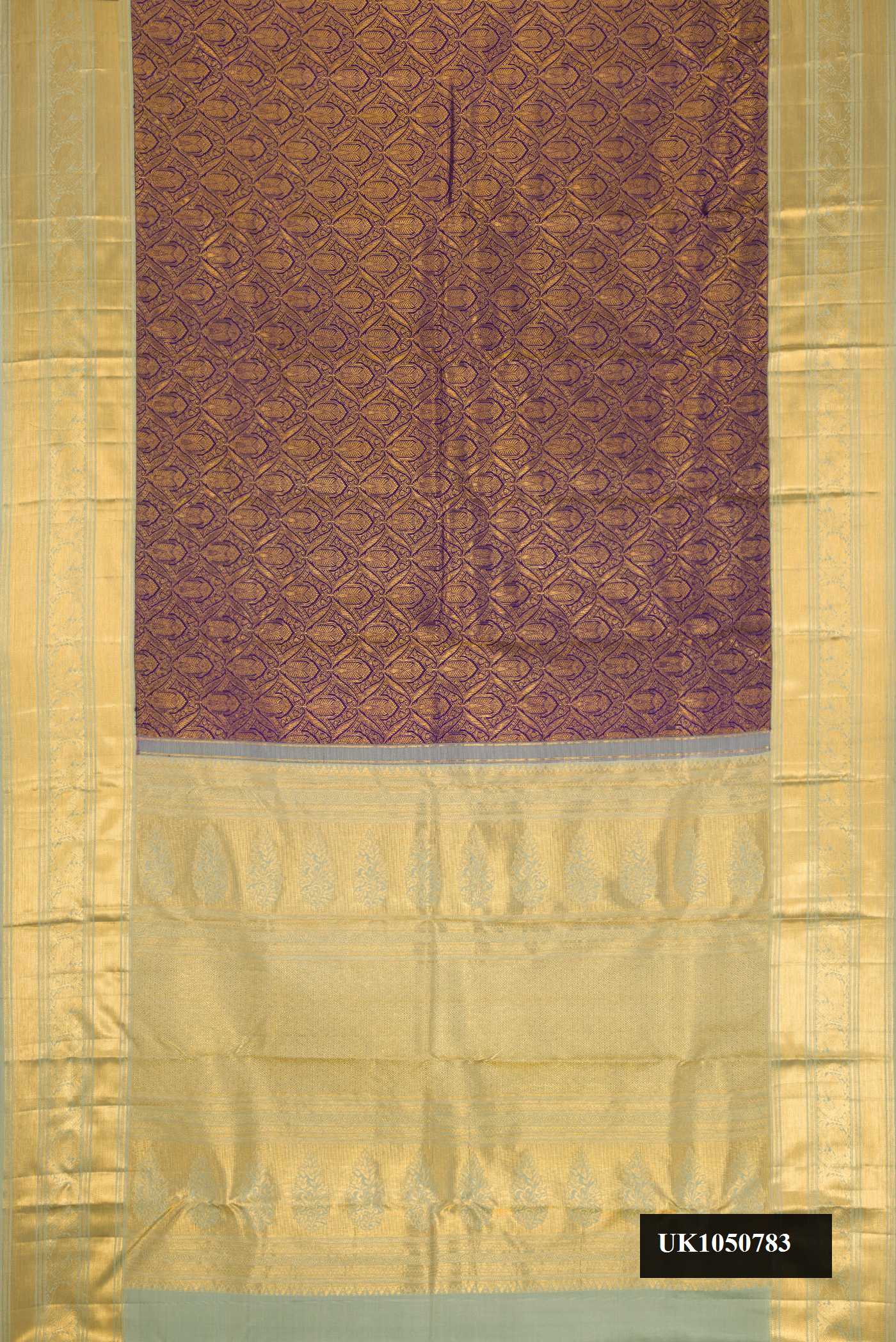 Navy Blue Dual Tone Kanchipuram Silk Saree