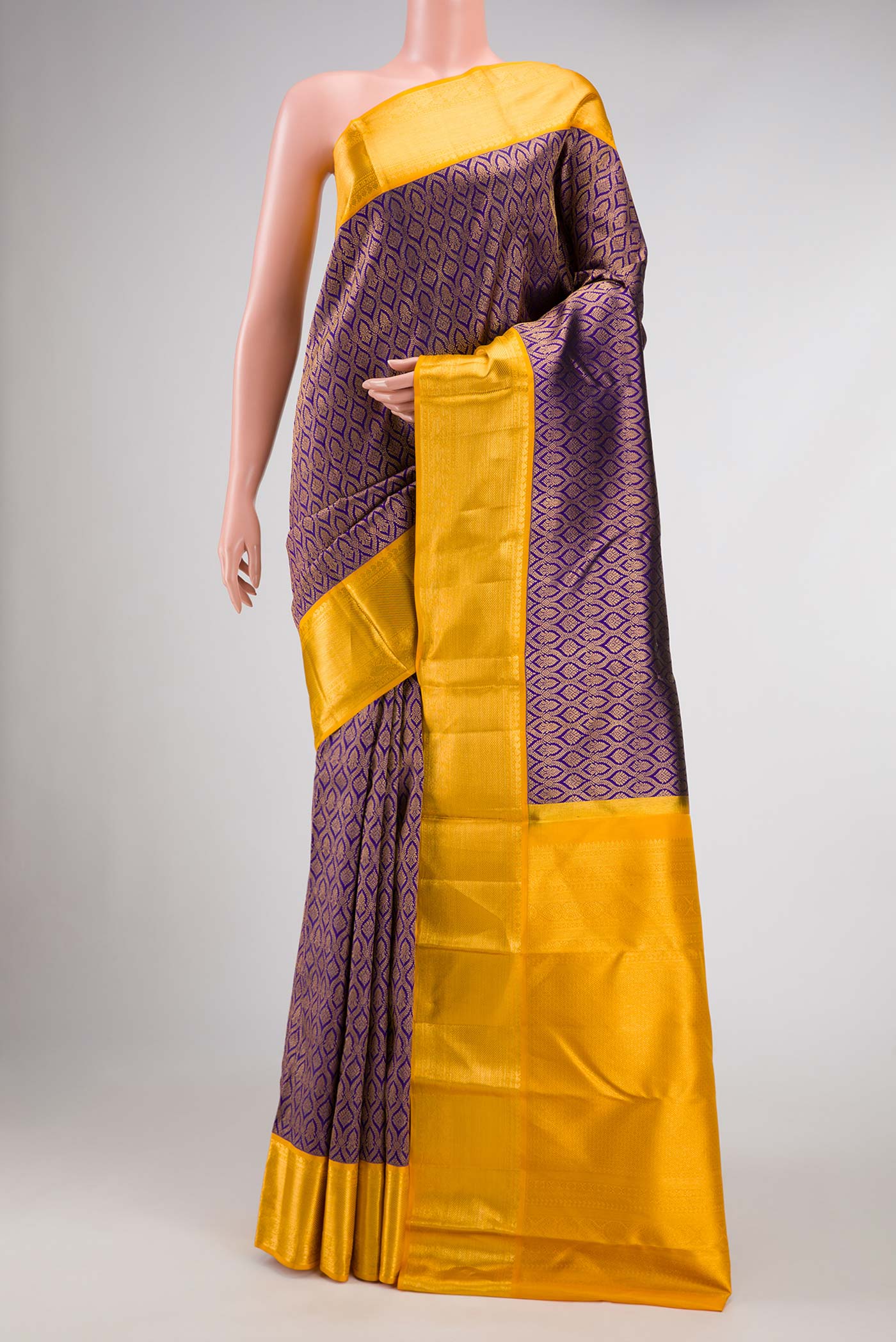Dark Blue Kanjivaram Silk Saree