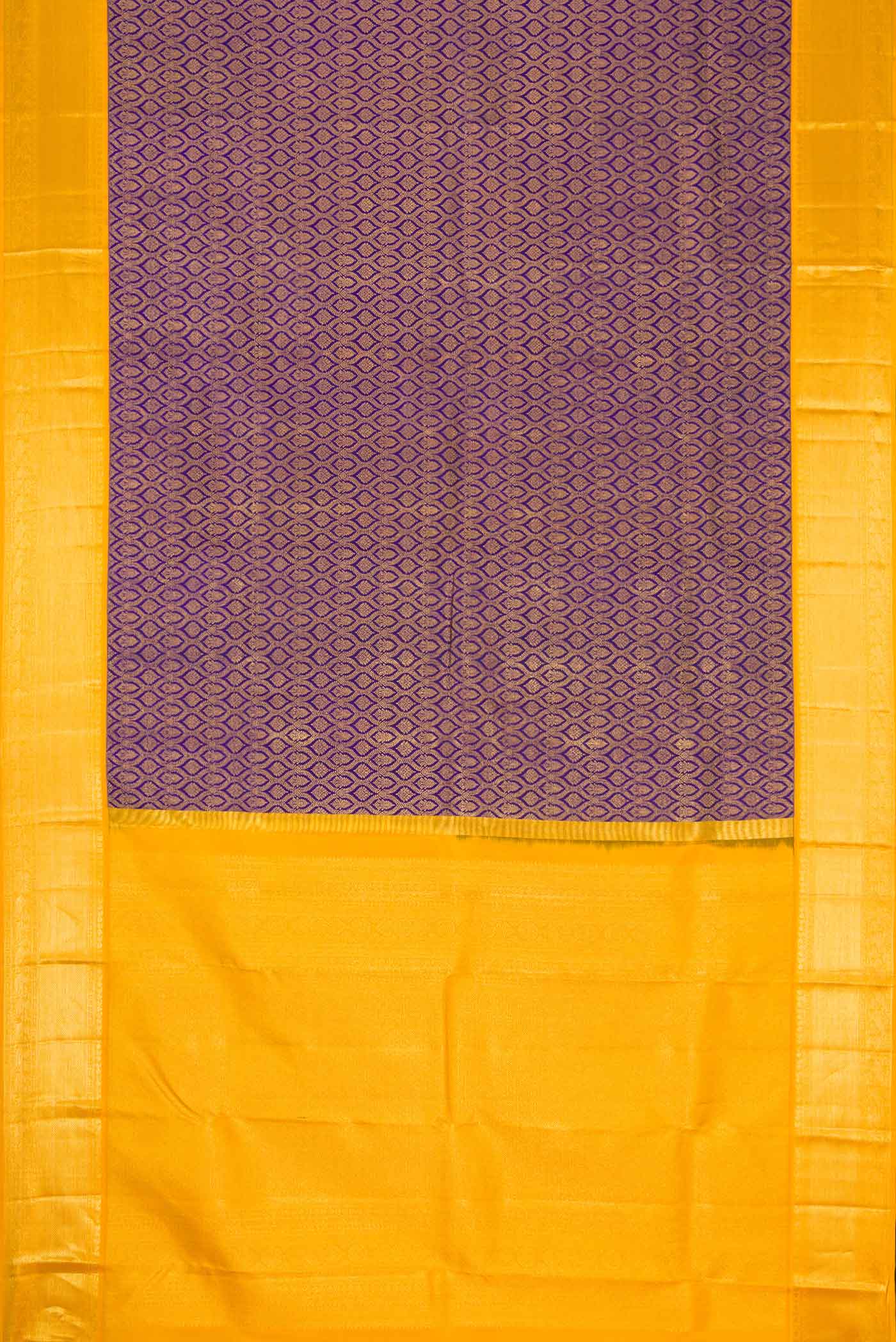 Dark Blue Kanjivaram Silk Saree - Image 6