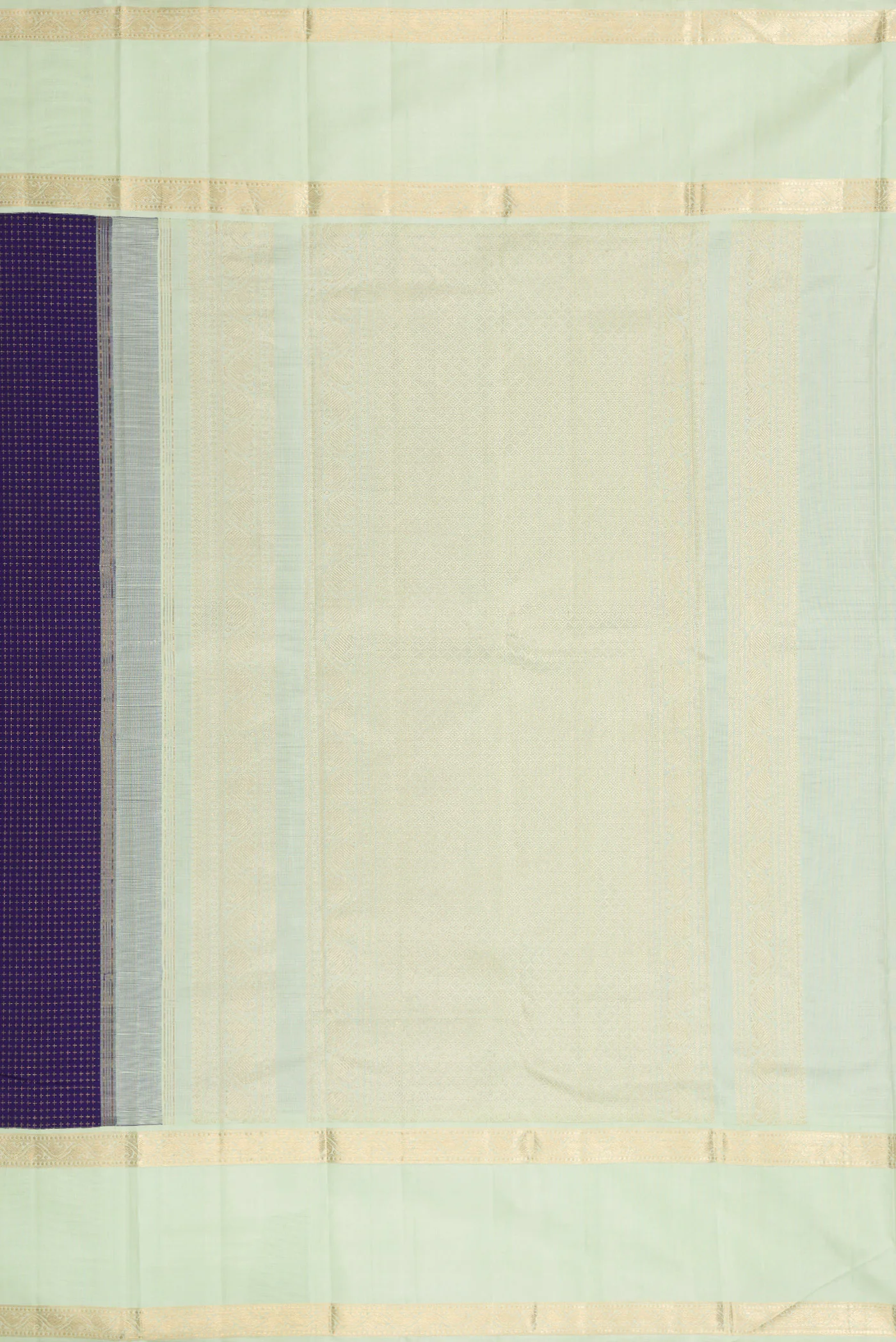Navy Blue Kanjivaram Silk Saree - Image 7
