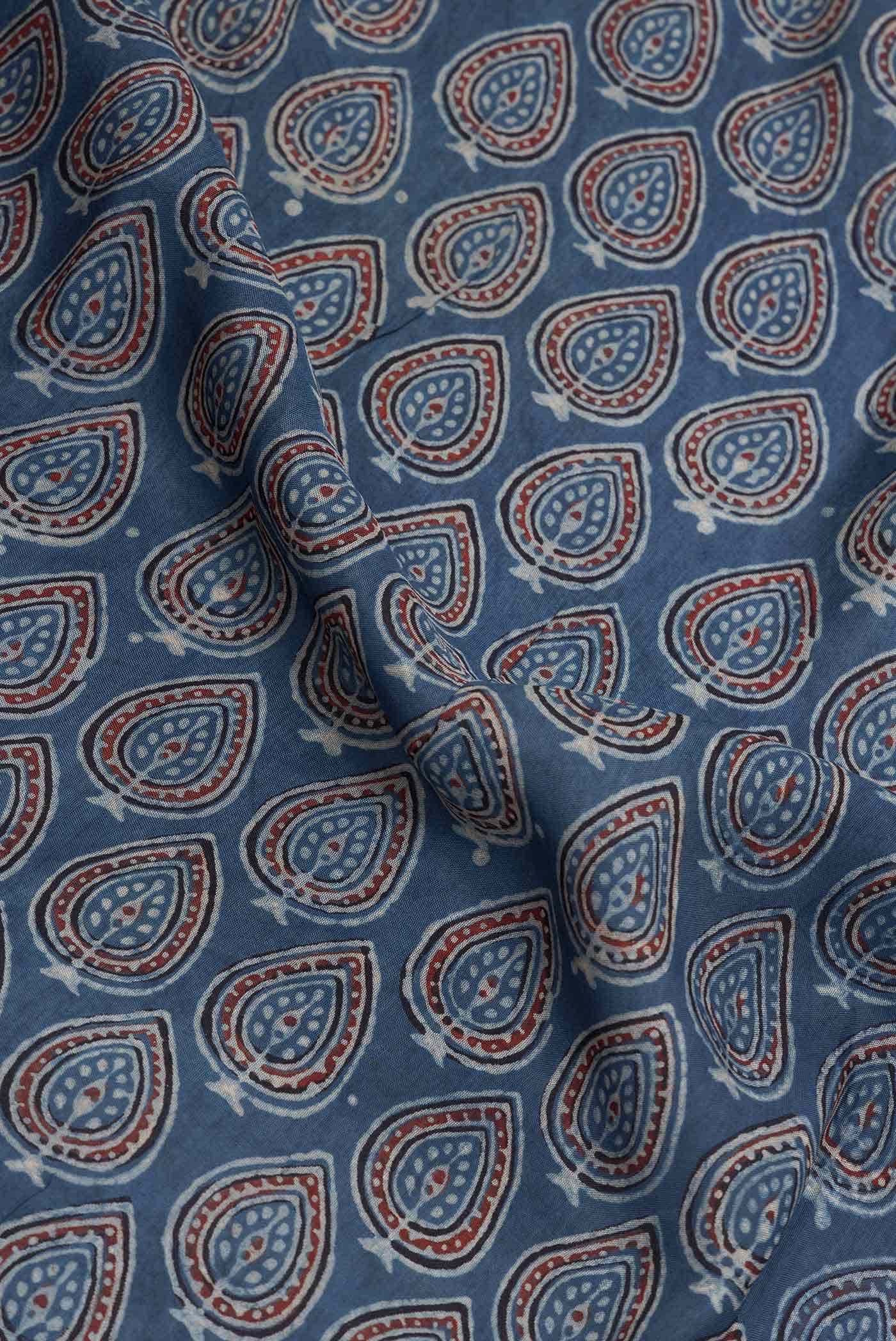Navy Blue Dual Tone Satin Silk Saree - Image 2