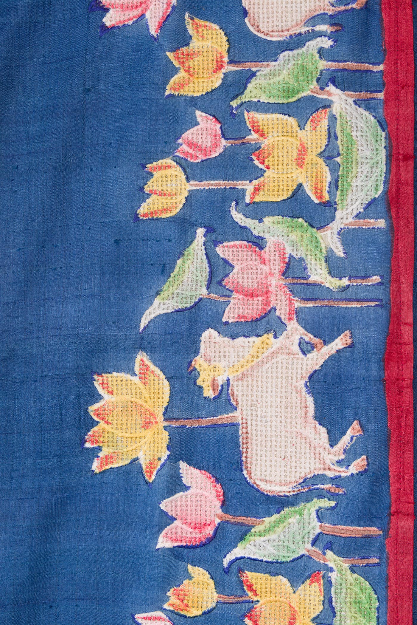Blue Tussar Silk Saree - Image 3