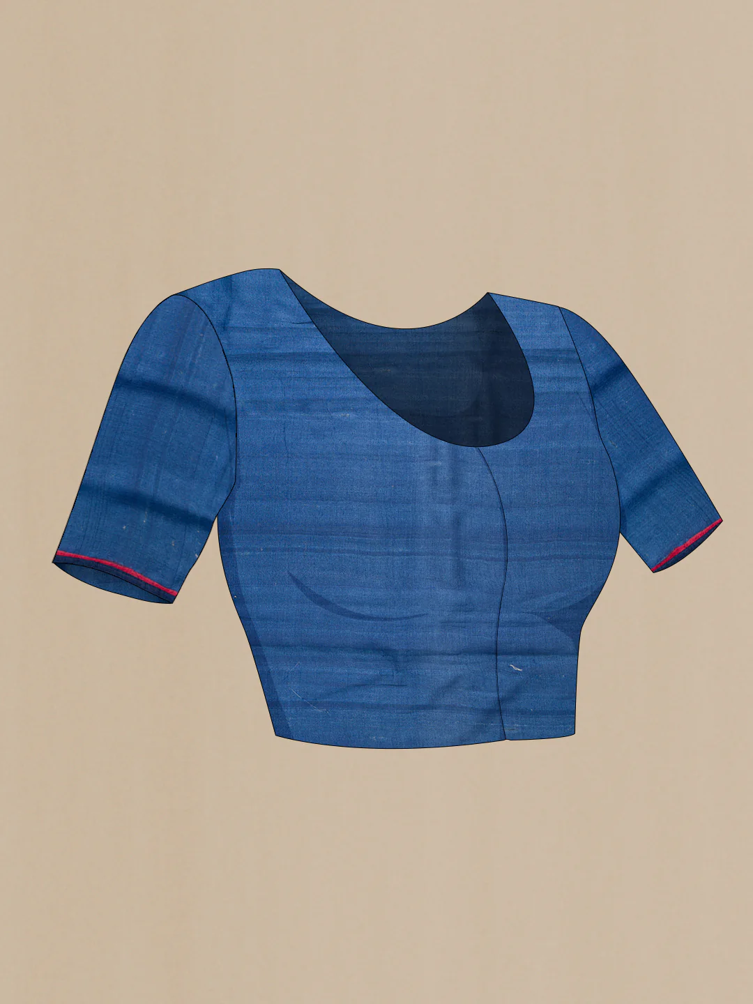 Blue Tussar Silk Saree - Image 5