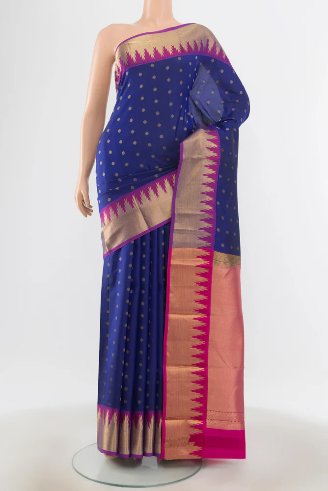 Blue Kanchipuram Silk Saree