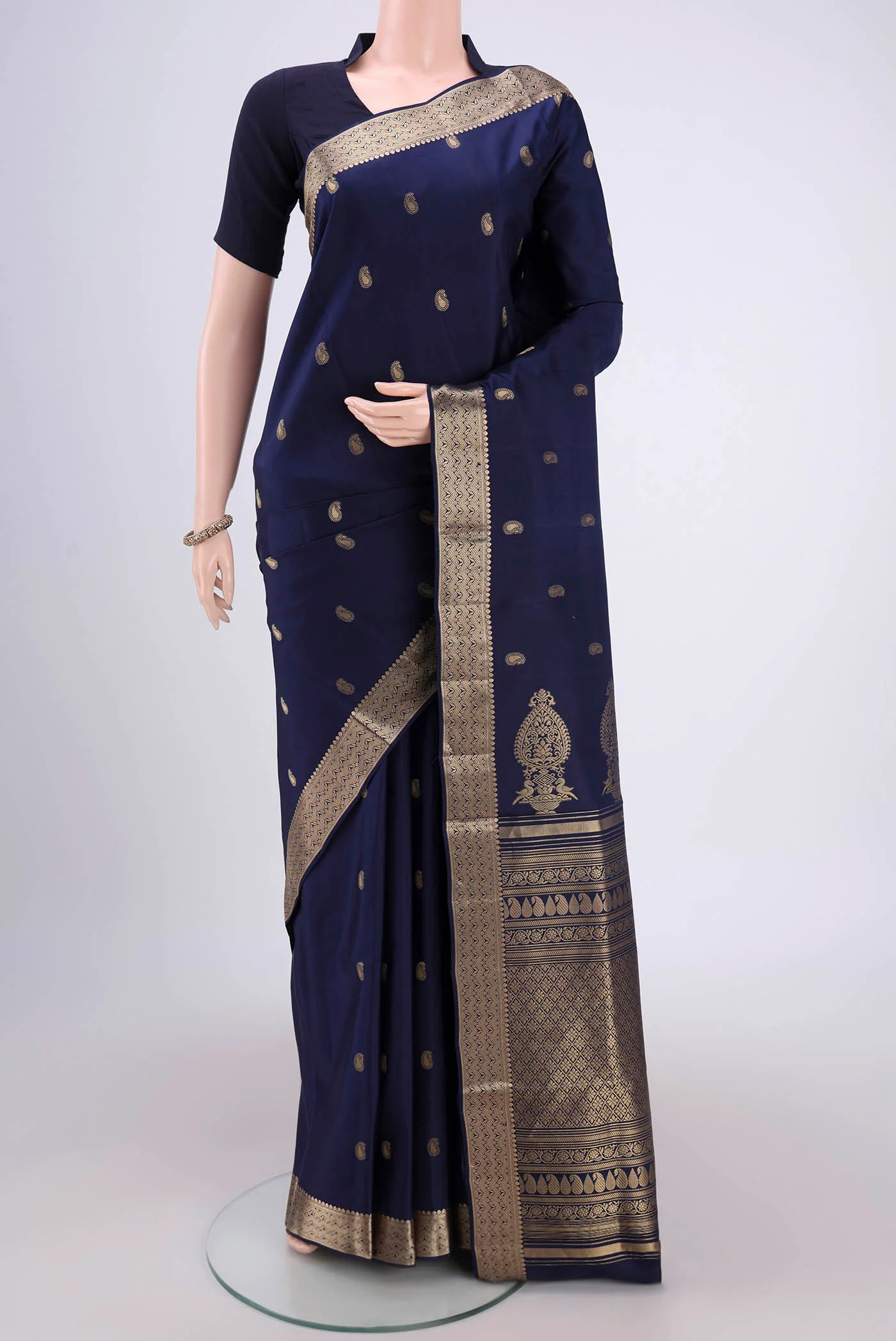 Navy Blue Soft Silk Saree