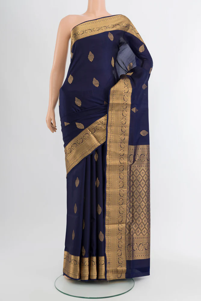 Navy Blue Soft Silk Saree