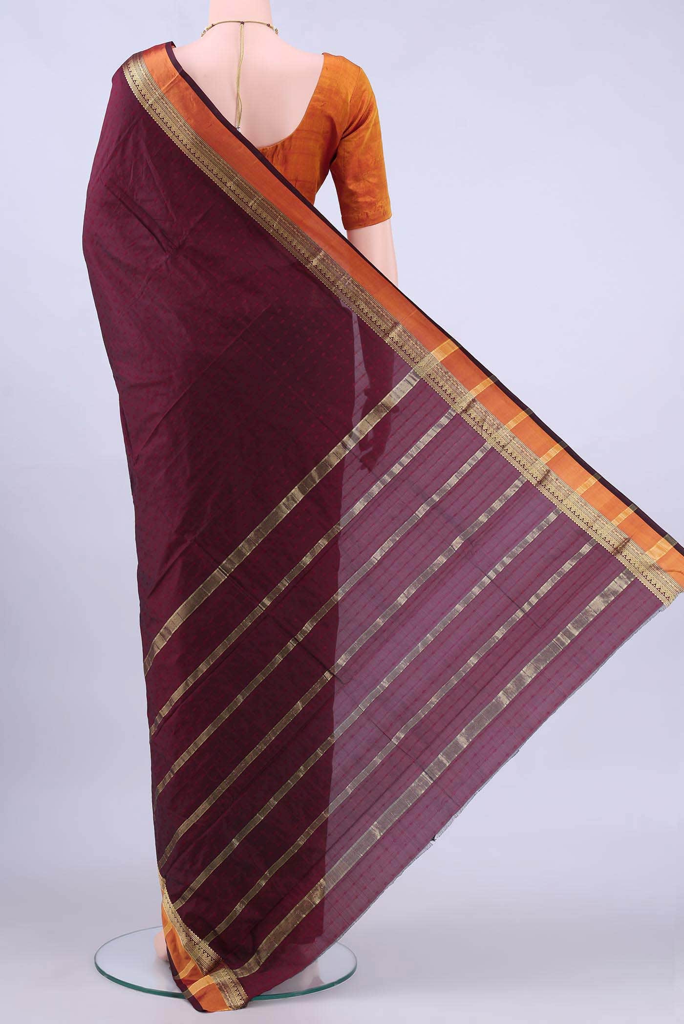 no Dual Tone Bangalore Silk Saree - Image 2