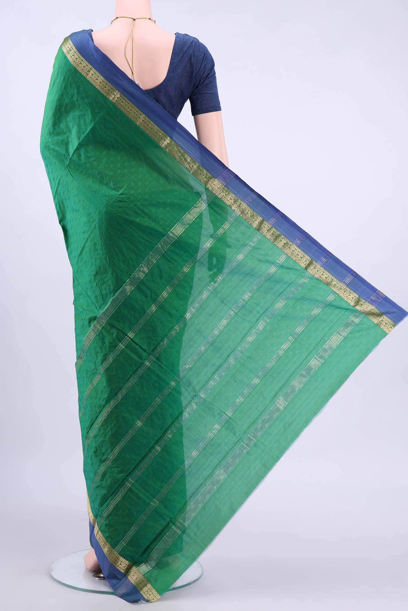 no Dual Tone Bangalore Silk Saree - Image 2
