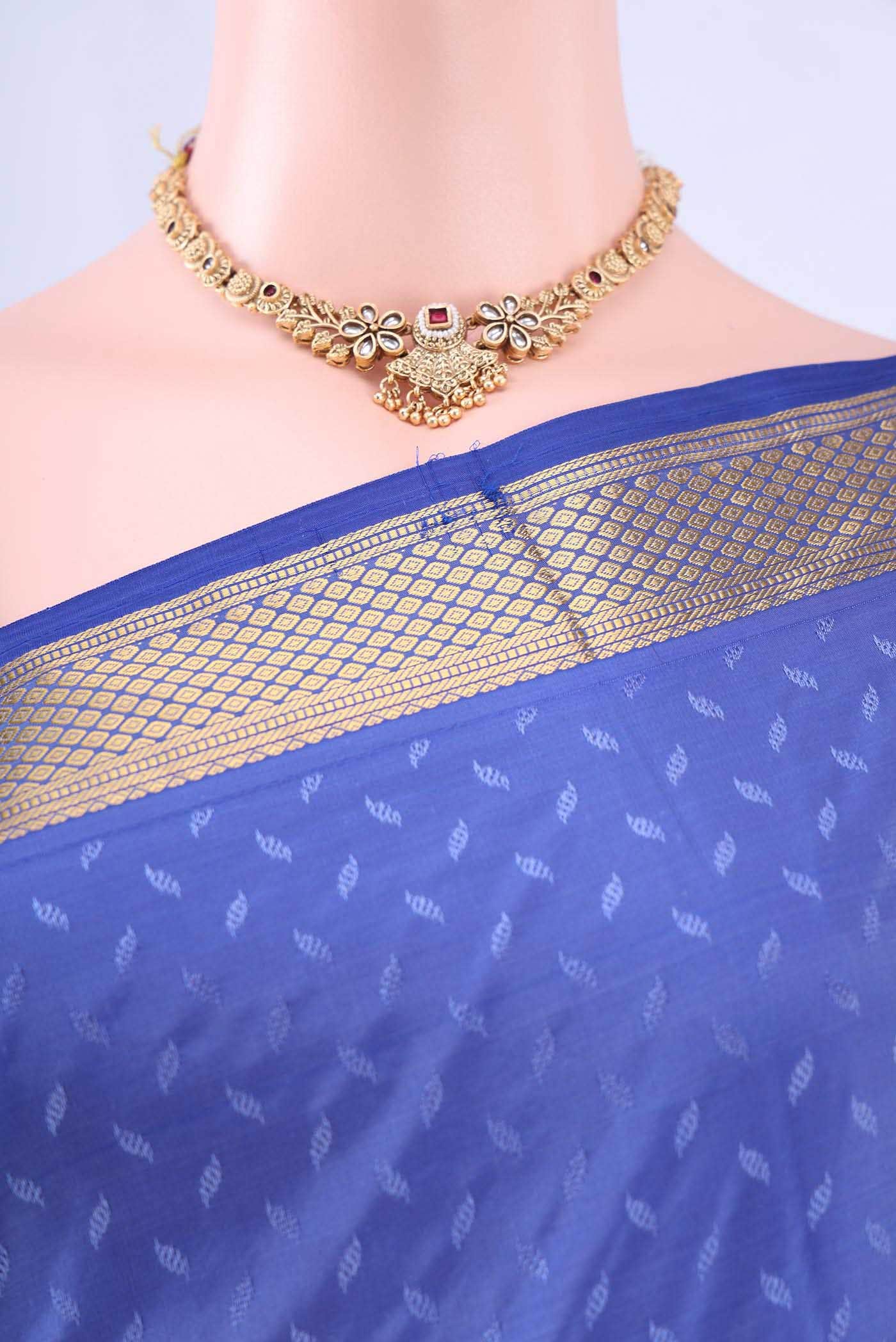 no Dual Tone Bangalore Silk Saree - Image 3