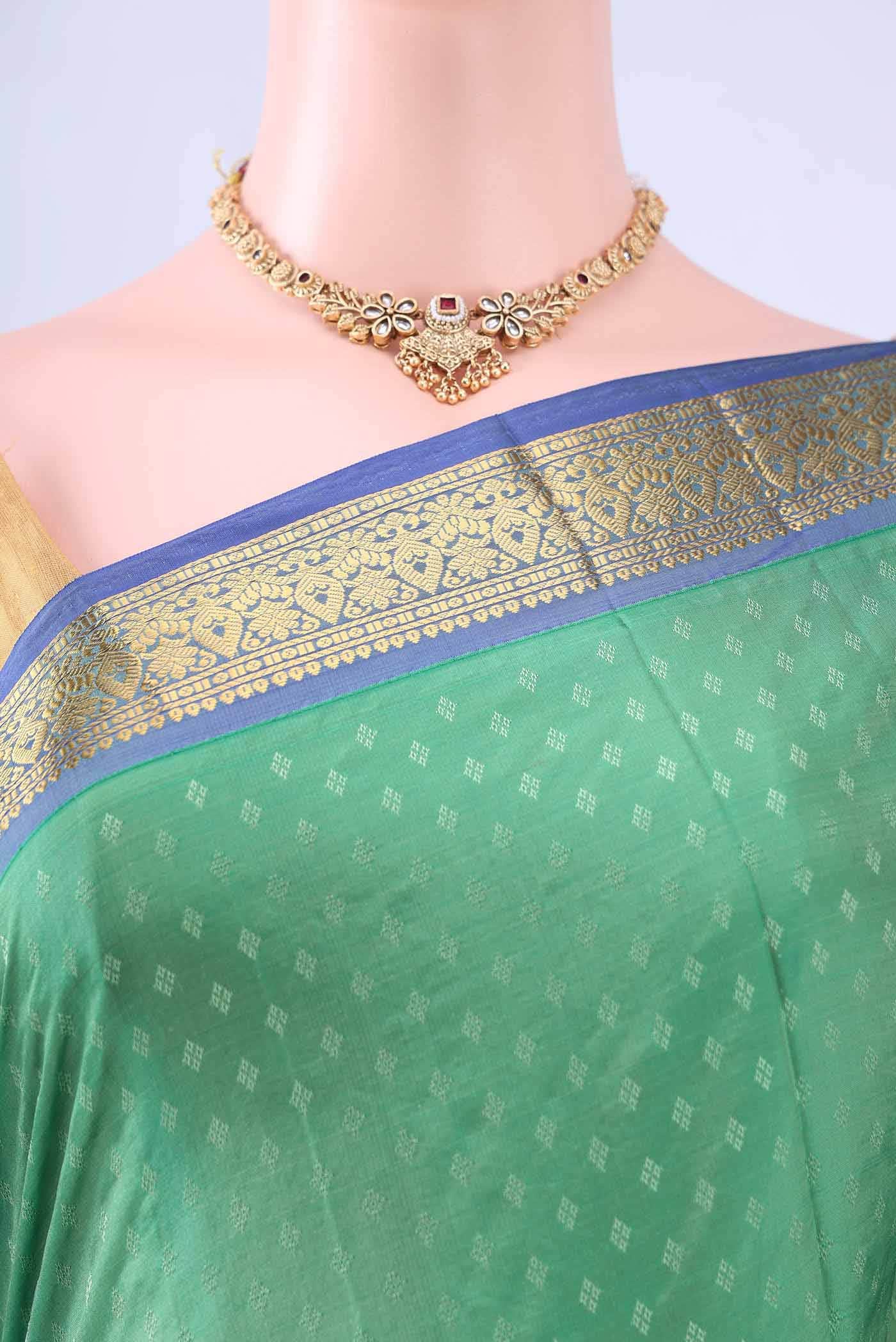 no Dual Tone Bangalore Silk Saree - Image 3