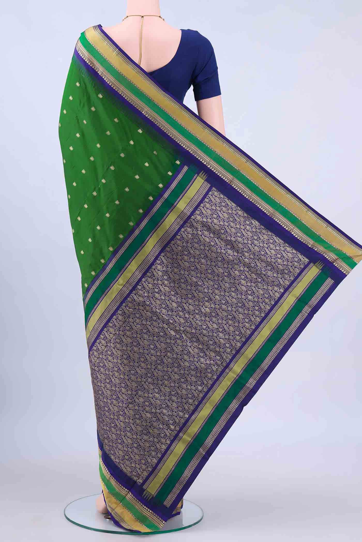 no Dual Tone Bangalore Silk Saree - Image 2