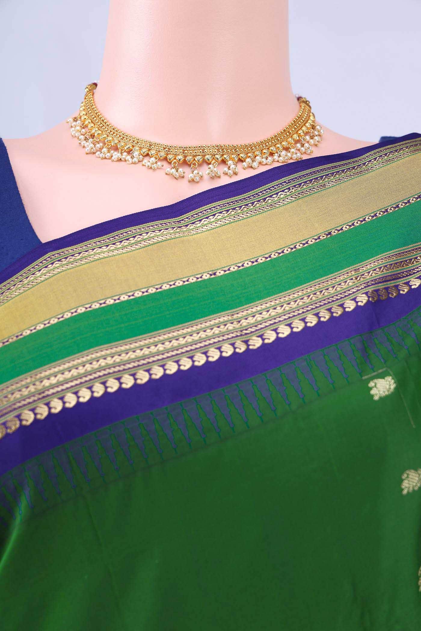 no Dual Tone Bangalore Silk Saree - Image 3