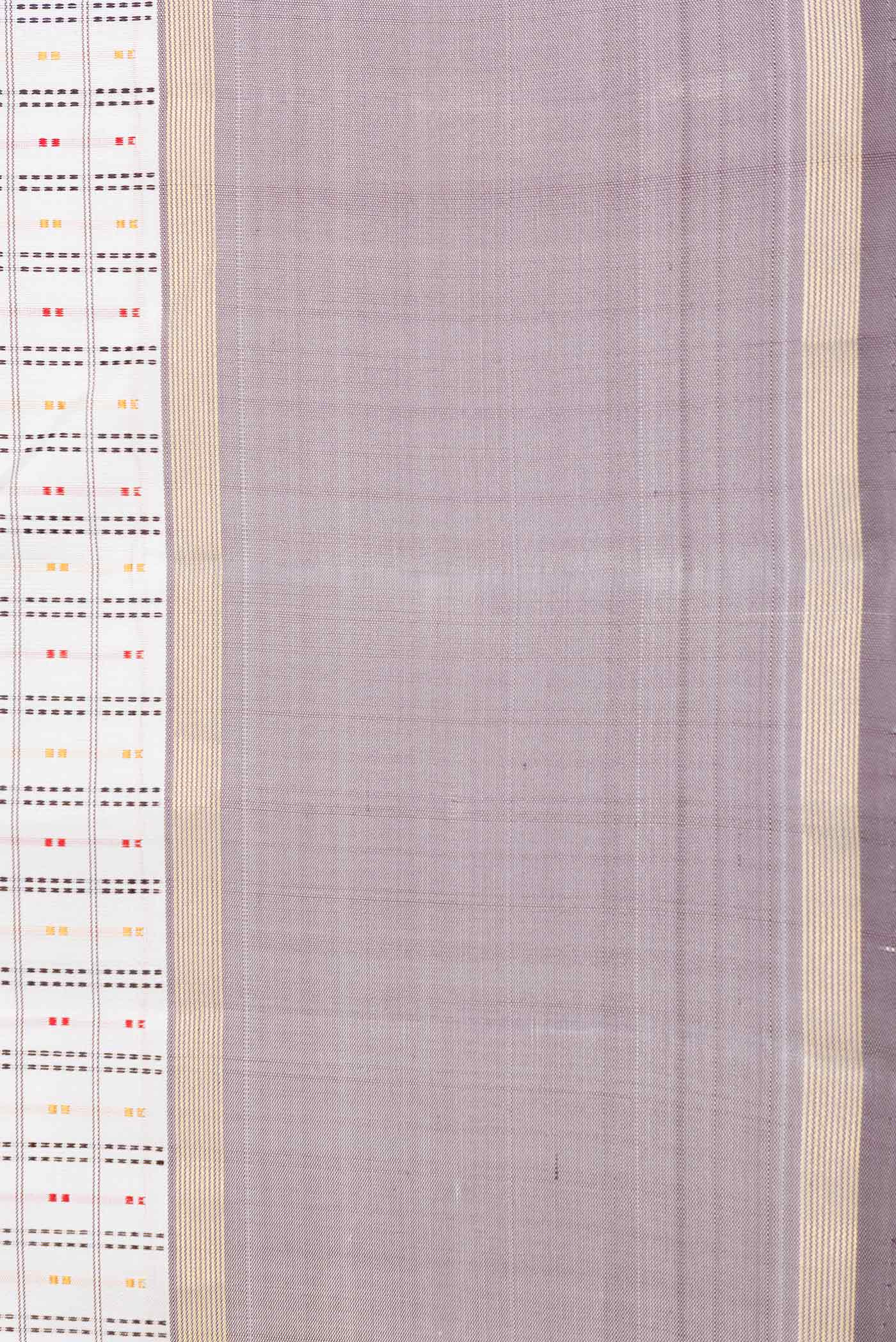 Off White Dual Tone Kanchipuram Saree - Image 3