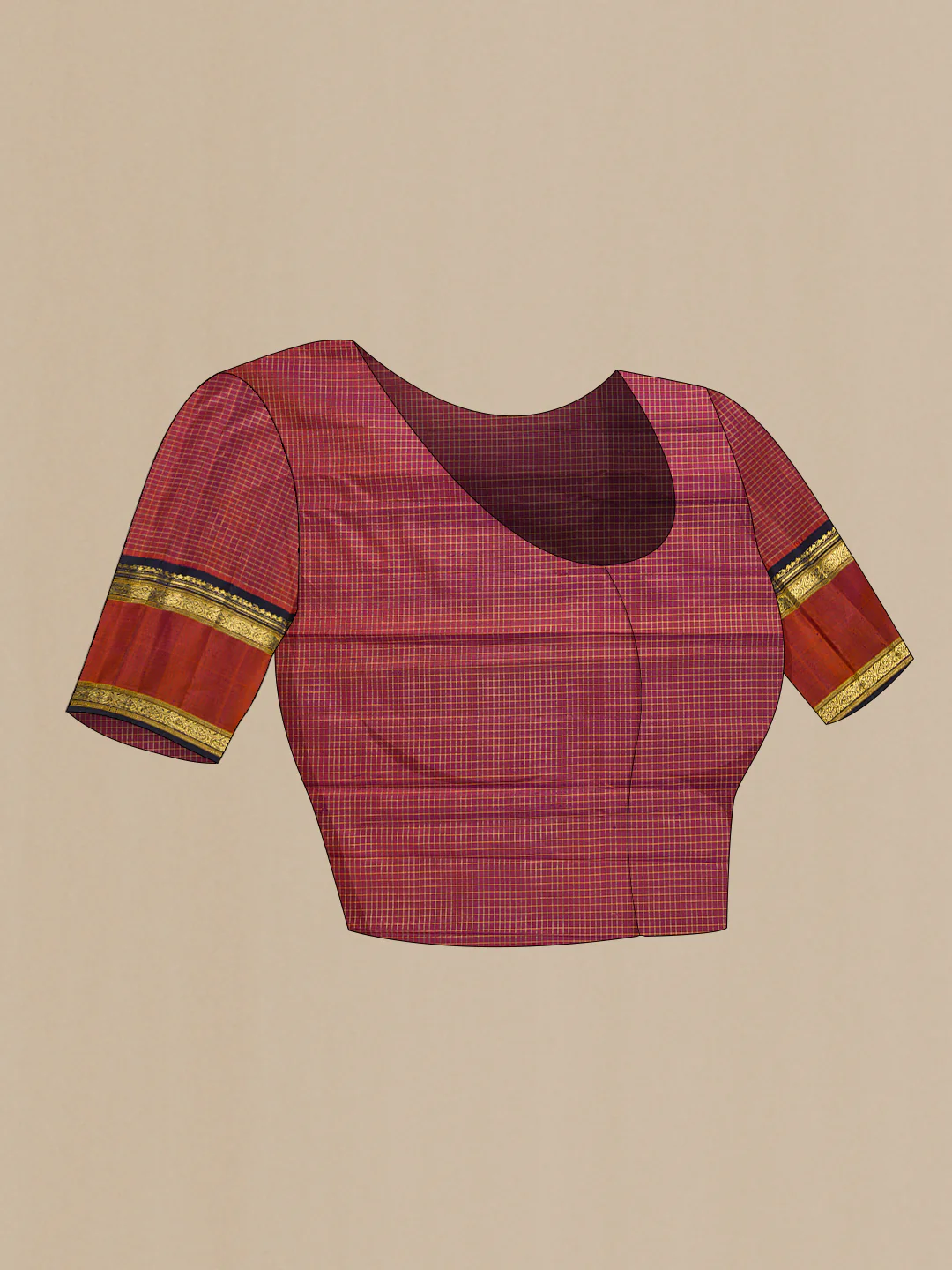 Off White Kanjivaram Silk Saree - Image 5