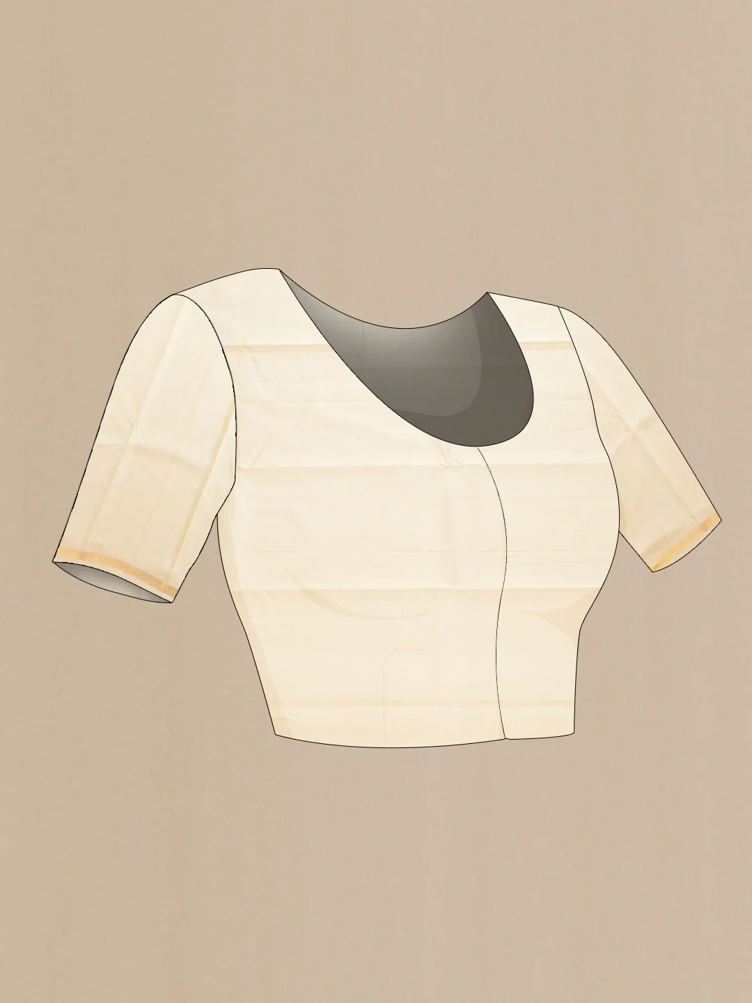 Cream Kanjivaram Silk Saree - Image 5