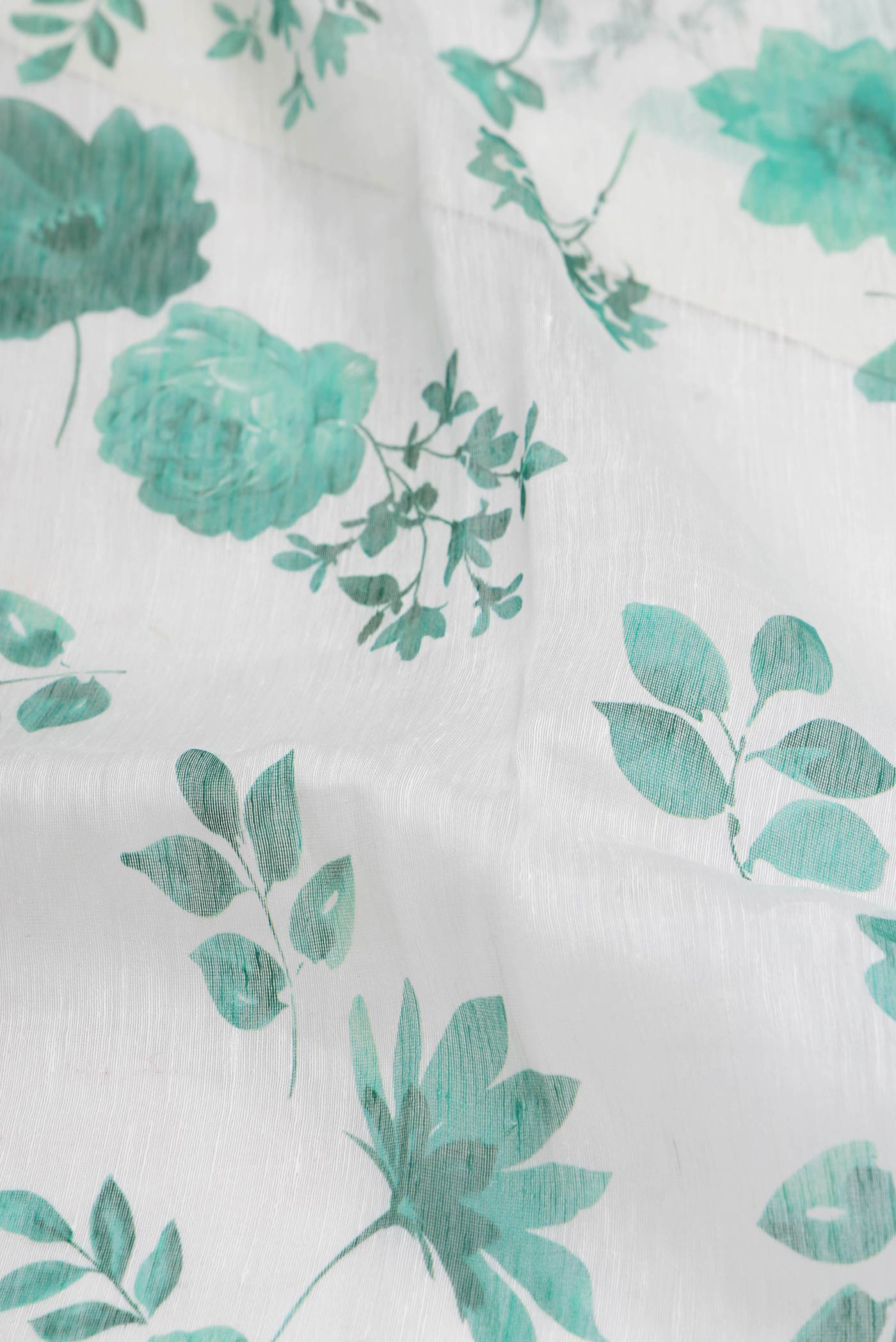 Off White Linen Saree - Image 2