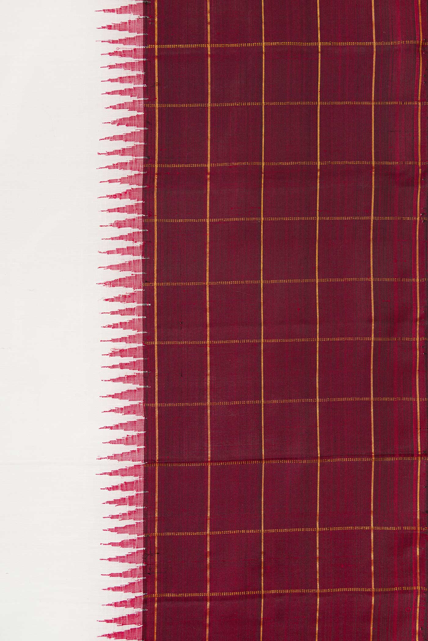 White Kanjivaram Silk Saree - Image 3