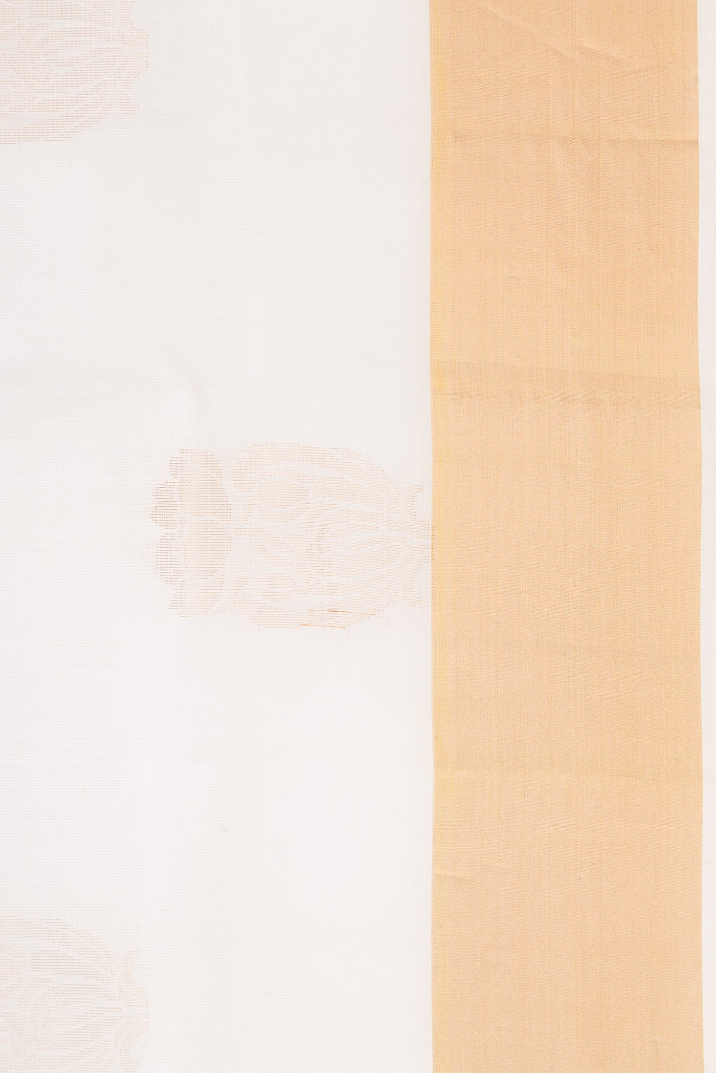 White Dual Tone Soft Silk Saree - Image 3