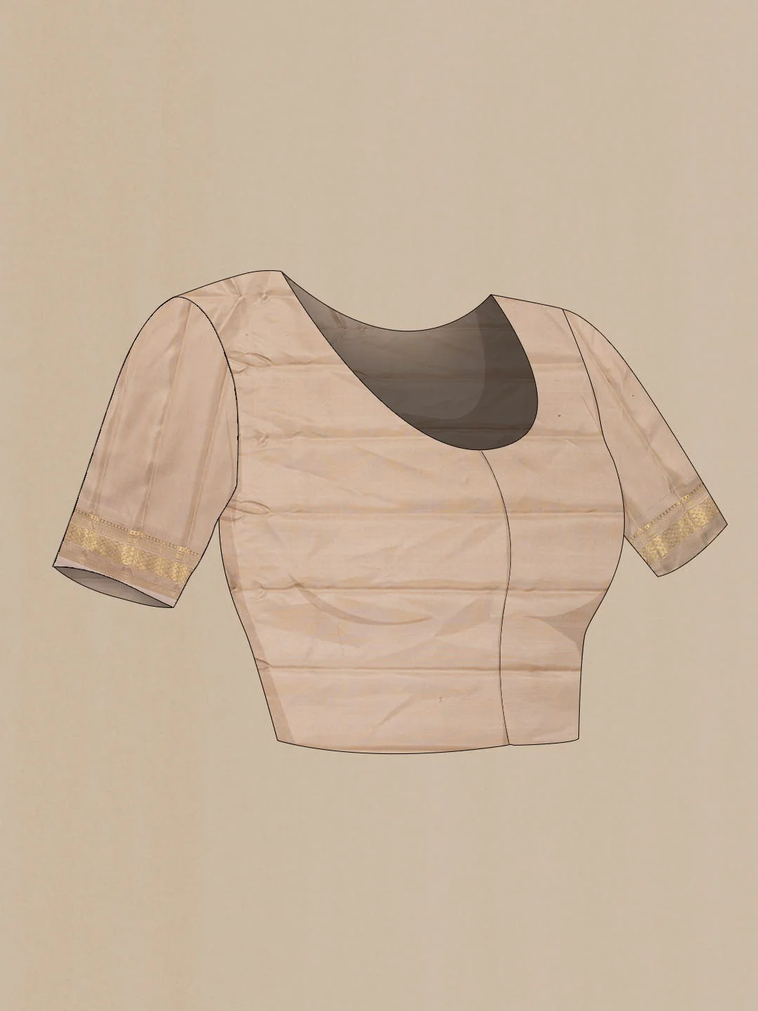 Off White Gadwal Silk Saree - Image 6