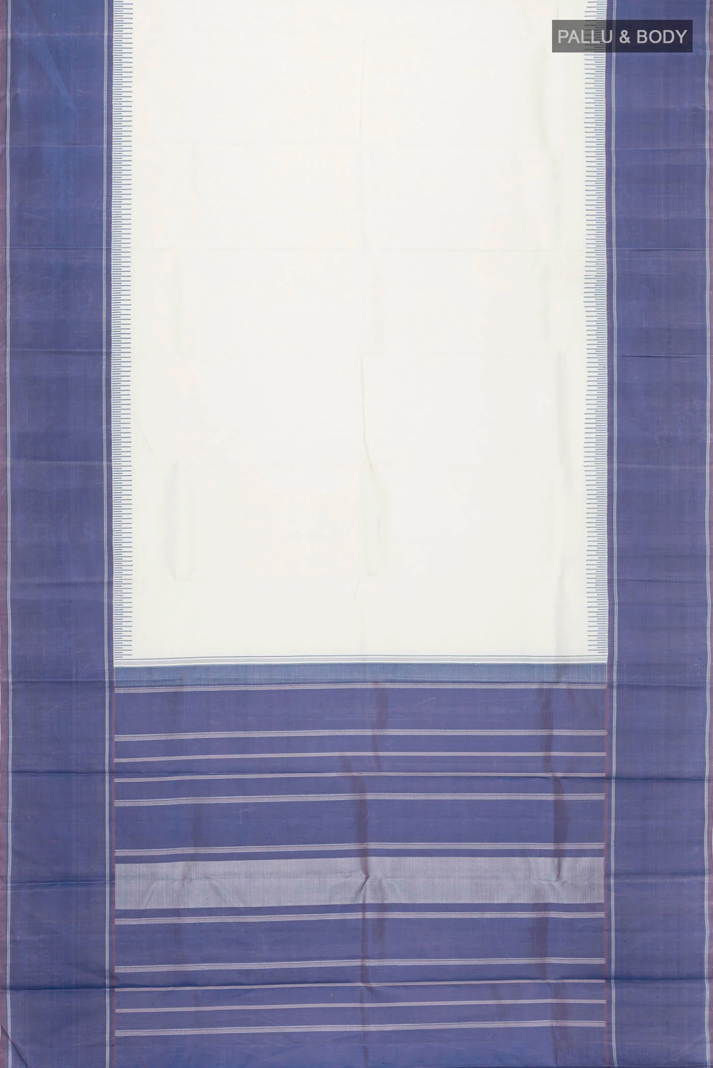 Off White Kanjivaram Silk Saree - Image 6